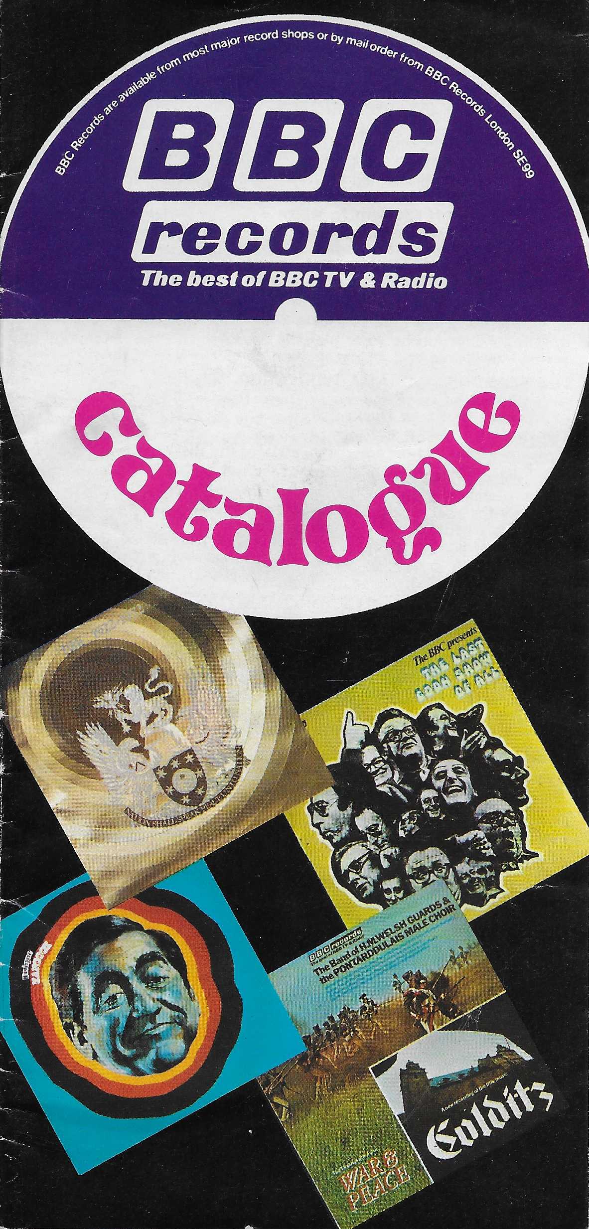 Front cover of catalogue BBC Records catalogue 1973