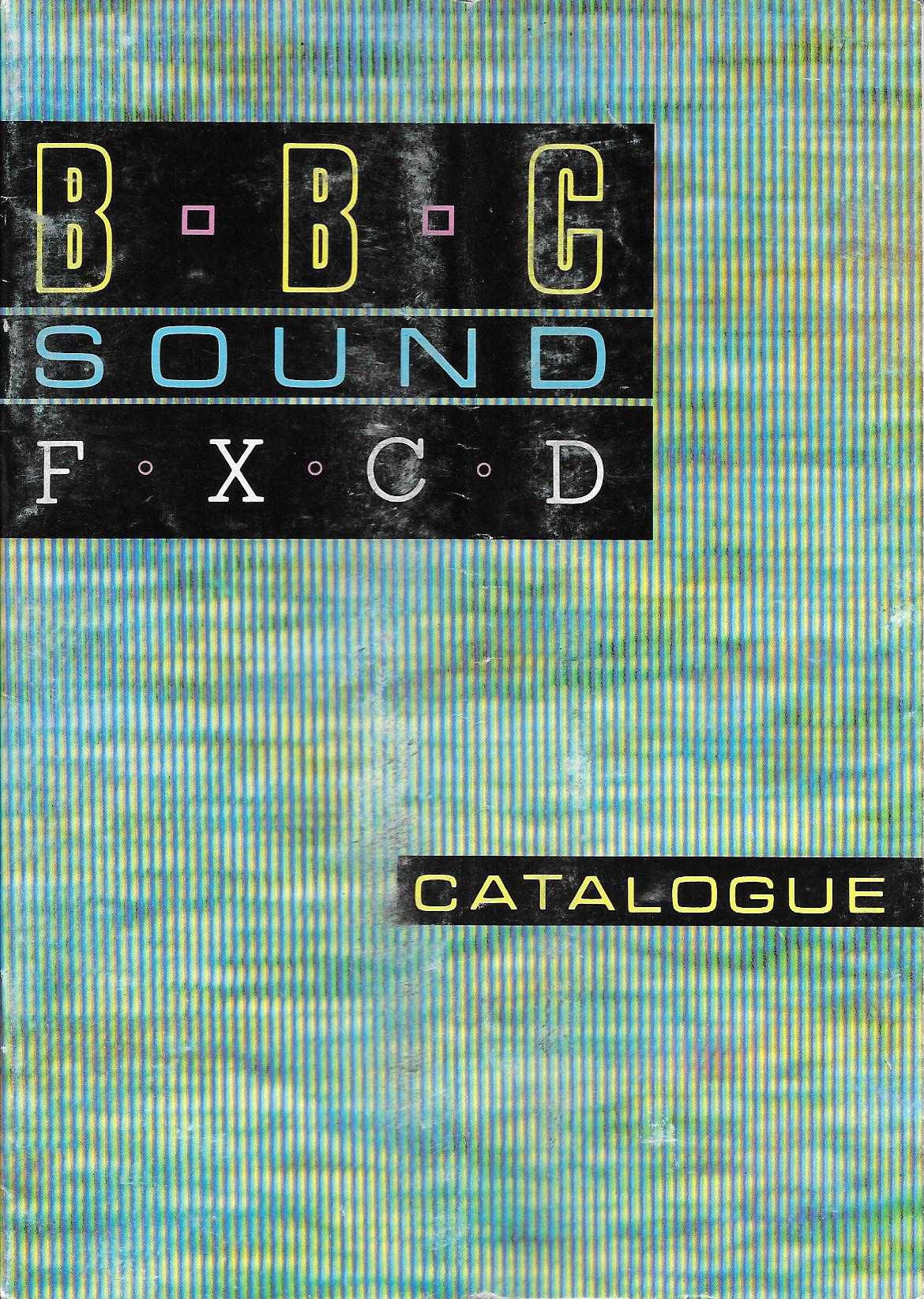 Front cover of catalogue BBC sound effects catalogue 1988