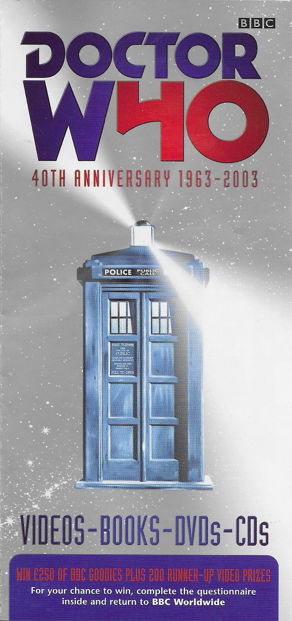 Doctor Who 40th catalogue 2003.