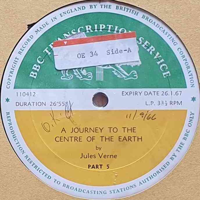 110412 A journey to the centre of the Earth - Parts 5 & 6 Jules Verne from the BBC records and Tapes library Label