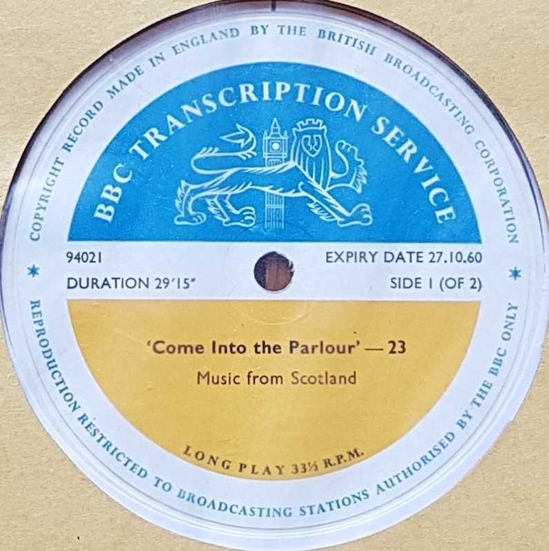 94021 Come into the parlour - 23 / 24 (Side 1 of 2) Various from the BBC records and Tapes library Label