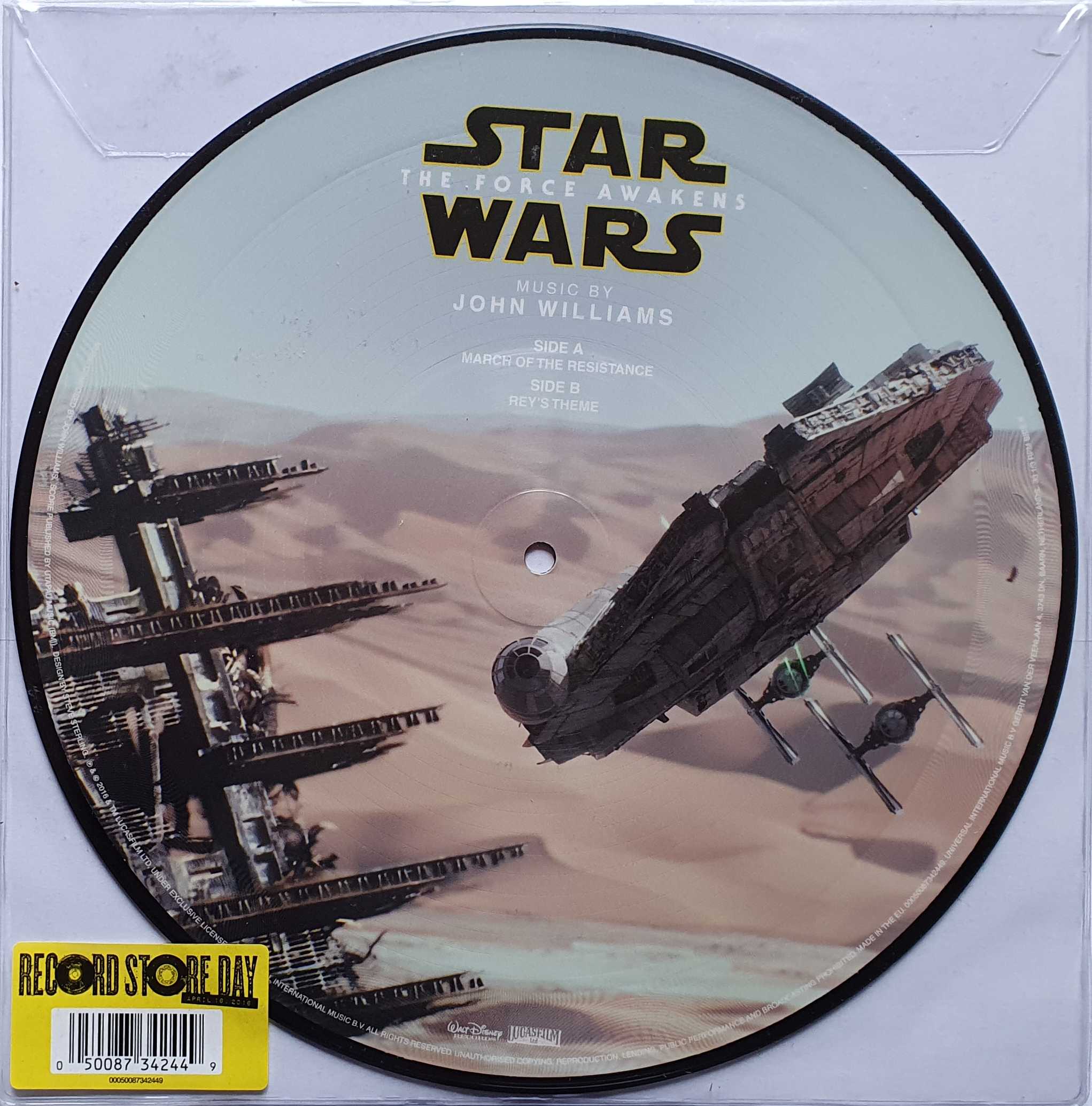 Picture of Star Wars: The Force Awakens -  Record Store Day 2016 by artist John Williams from ITV, Channel 4 and Channel 5 10inches library