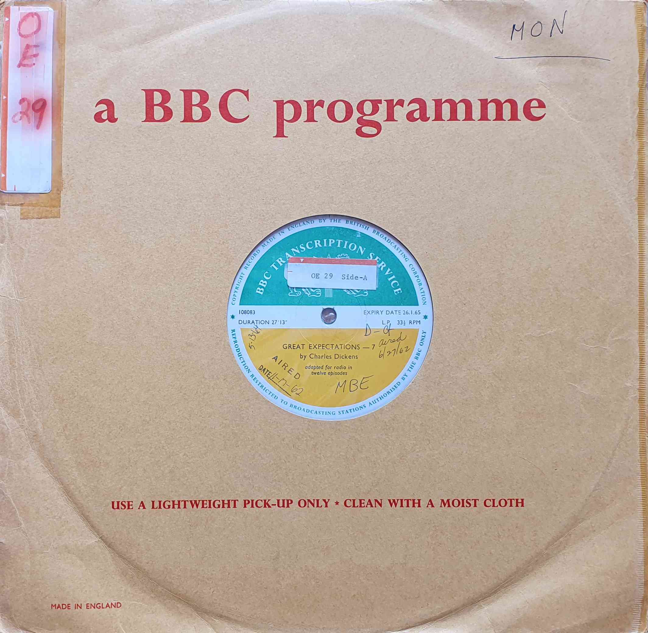 Picture of 108083 Great expectations - 7 & 8 by artist Charles Dickens from the BBC albums - Records and Tapes library