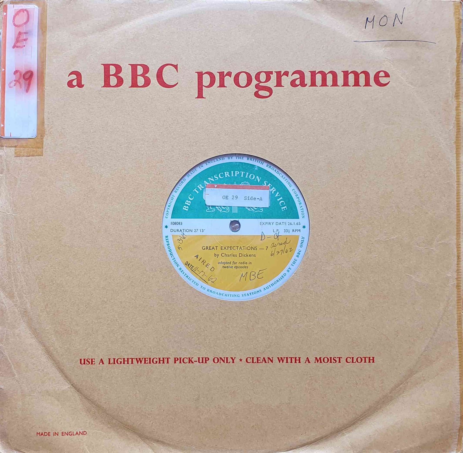 Picture of 108083 Great expectations - 7 & 8 by artist Charles Dickens from the BBC records and Tapes library