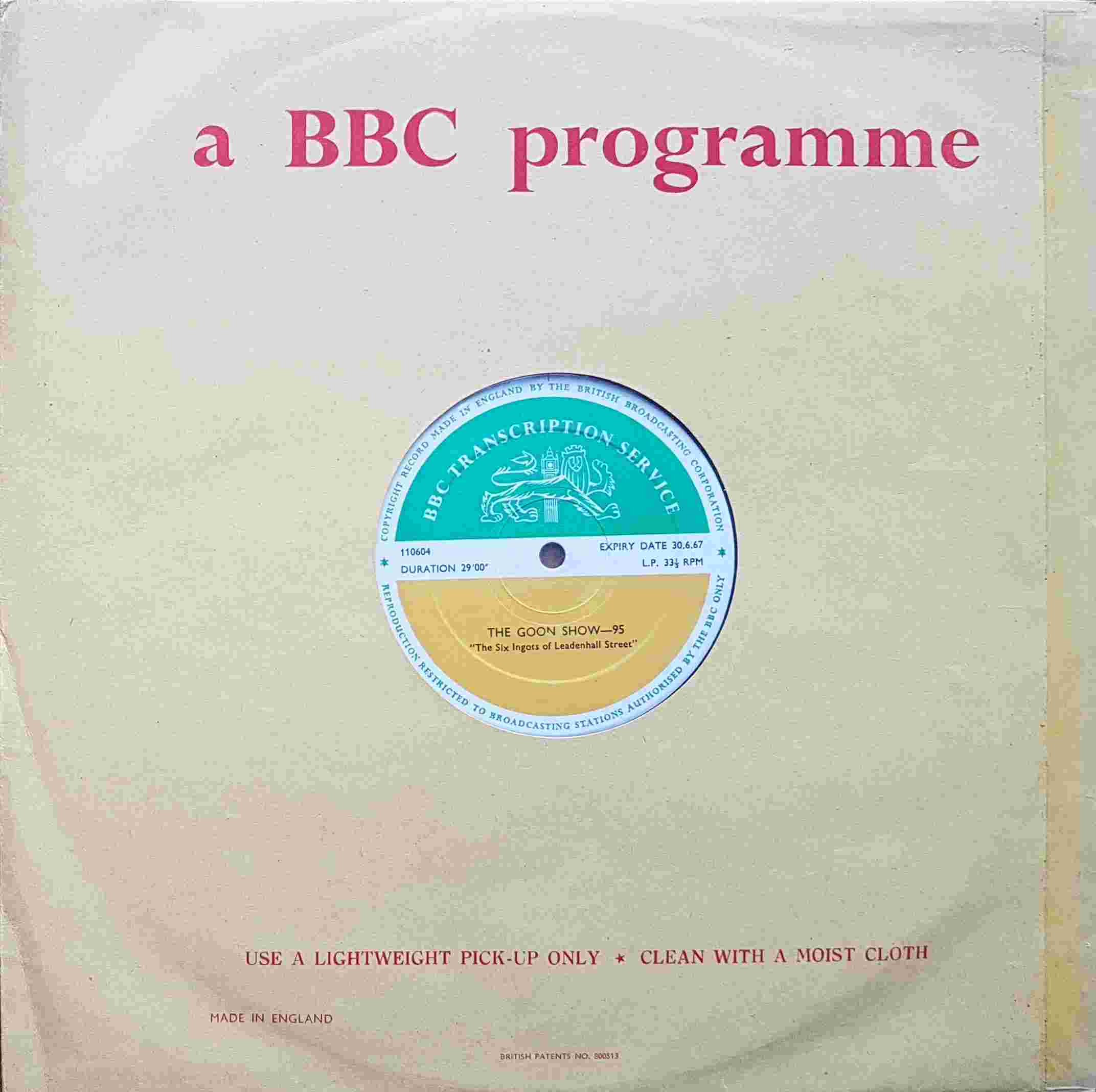 Picture of 110604 The Goon show - 95 & 96 by artist Spike Milligan / Eric Sykes from the BBC albums - Records and Tapes library