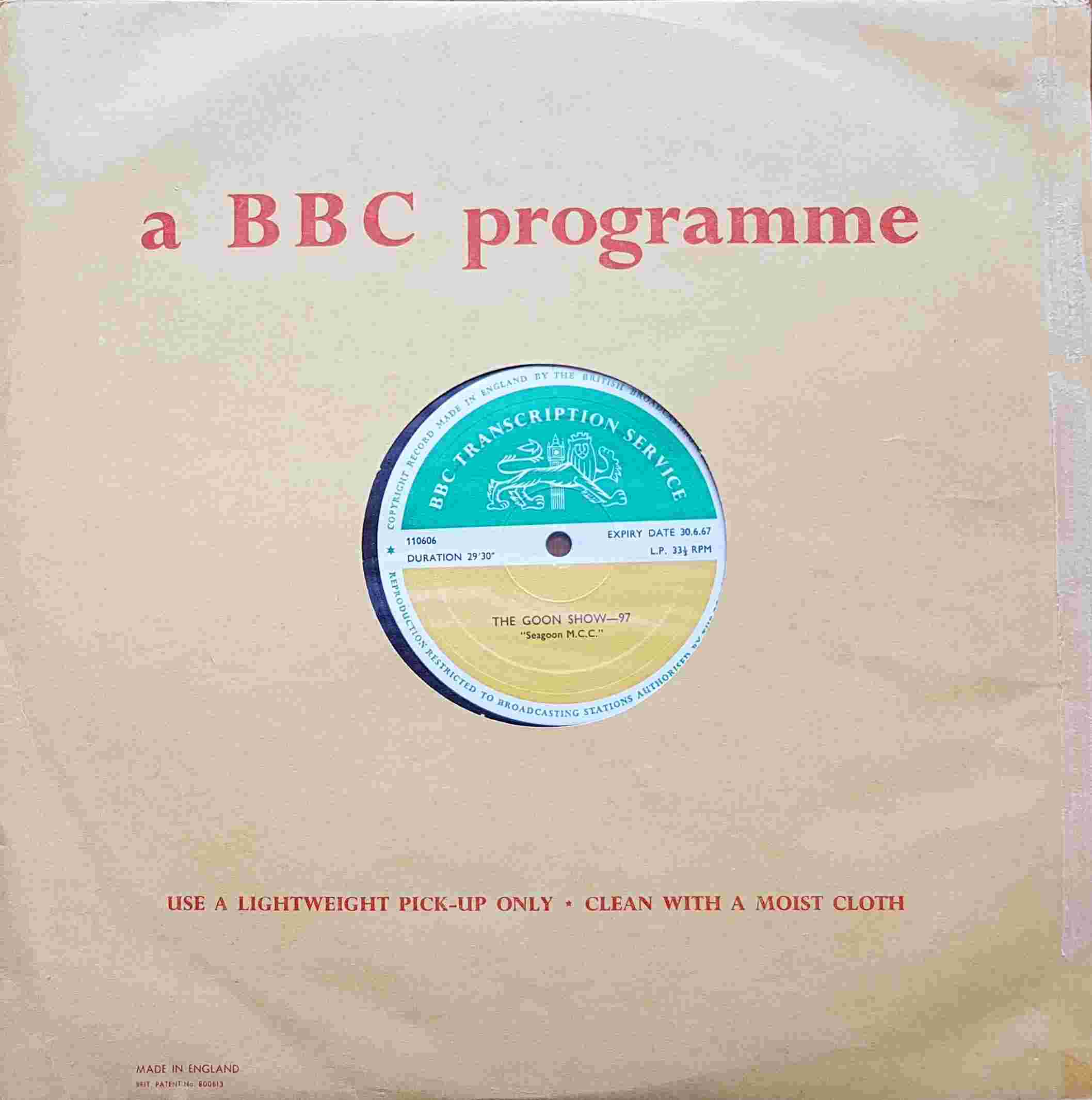 Picture of 110606 The Goon show - 97 & 98 by artist Spike Milligan / Eric Sykes from the BBC albums - Records and Tapes library