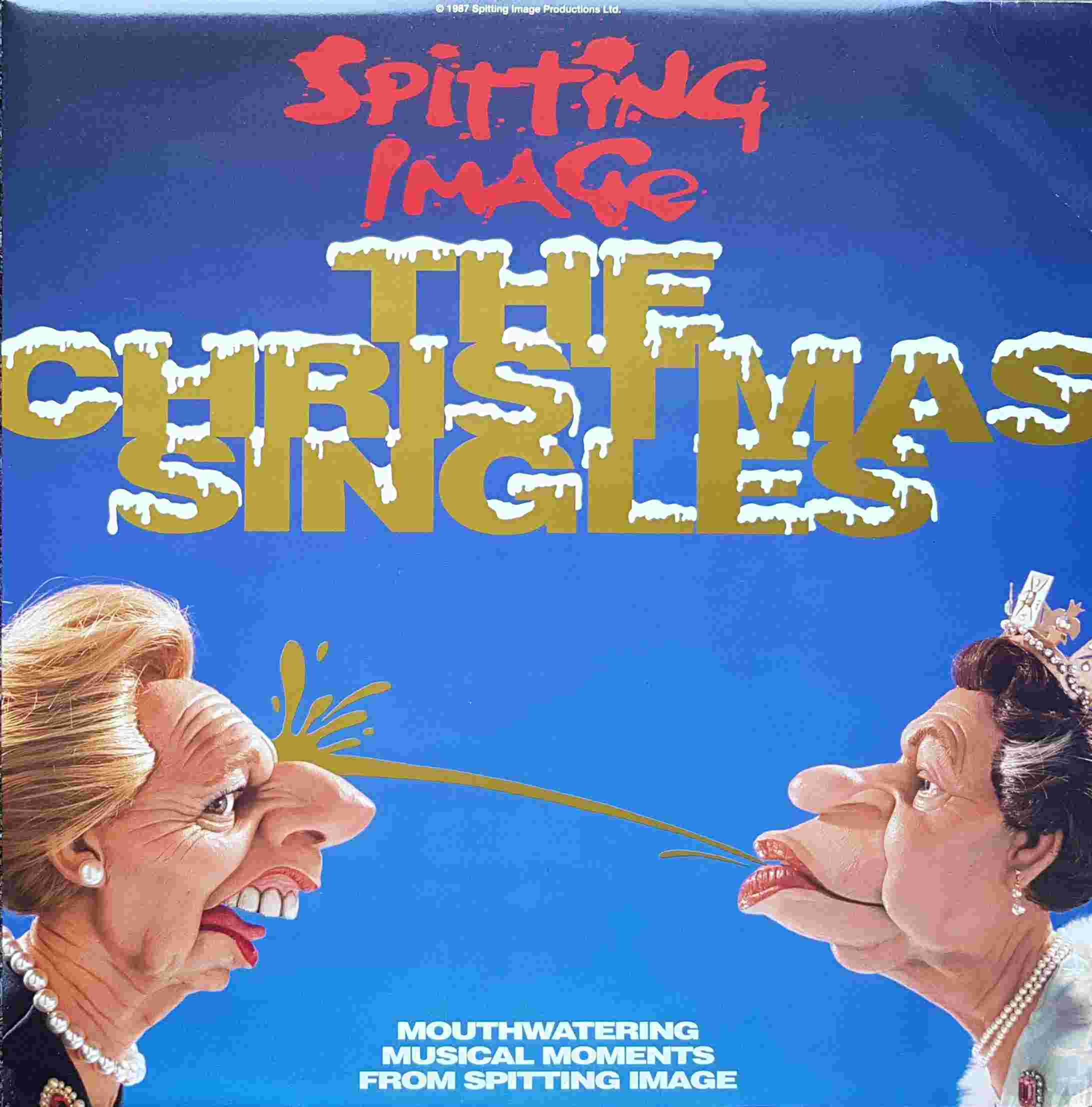 Picture of 12 EM 166 The Christmas singles (Spitting image) by artist Brown / Pope / Simpson / Dare from ITV, Channel 4 and Channel 5 12inches library