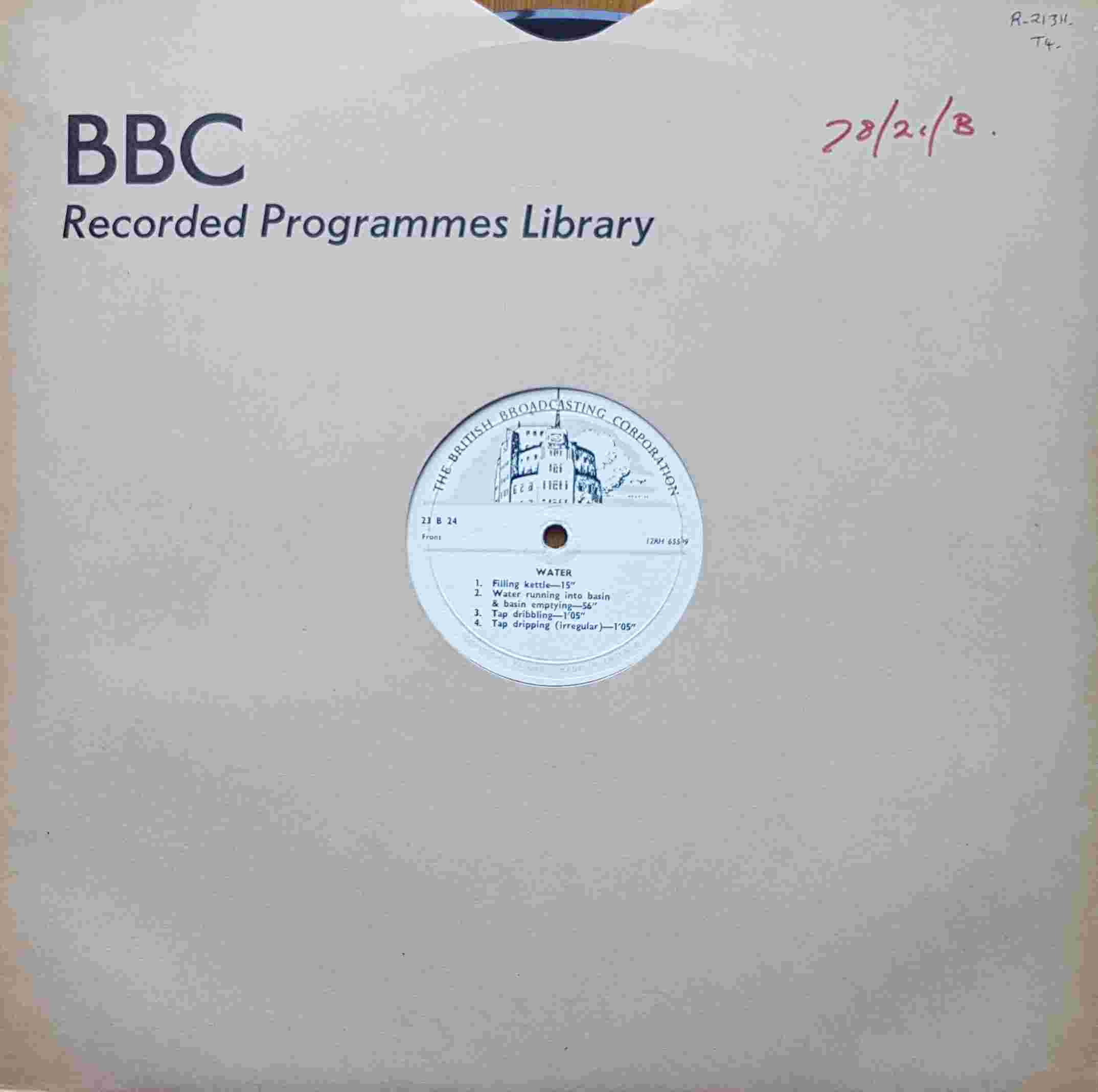 Picture of 23 B 24 Water by artist Not registered from the BBC 78 - Records and Tapes library