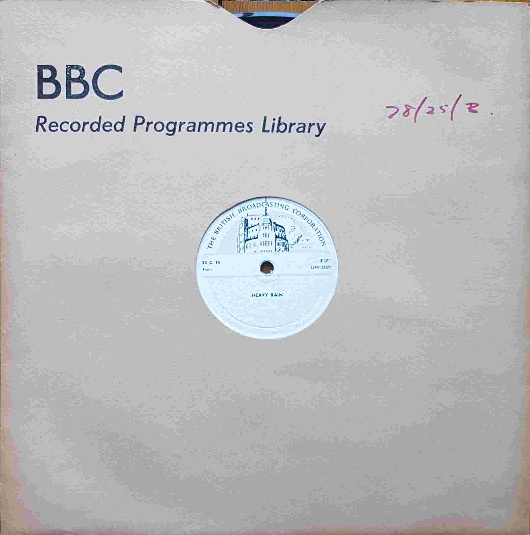 Picture of 23 C 14 Heavy rain / Thunder by artist Not registered from the BBC 78 - Records and Tapes library