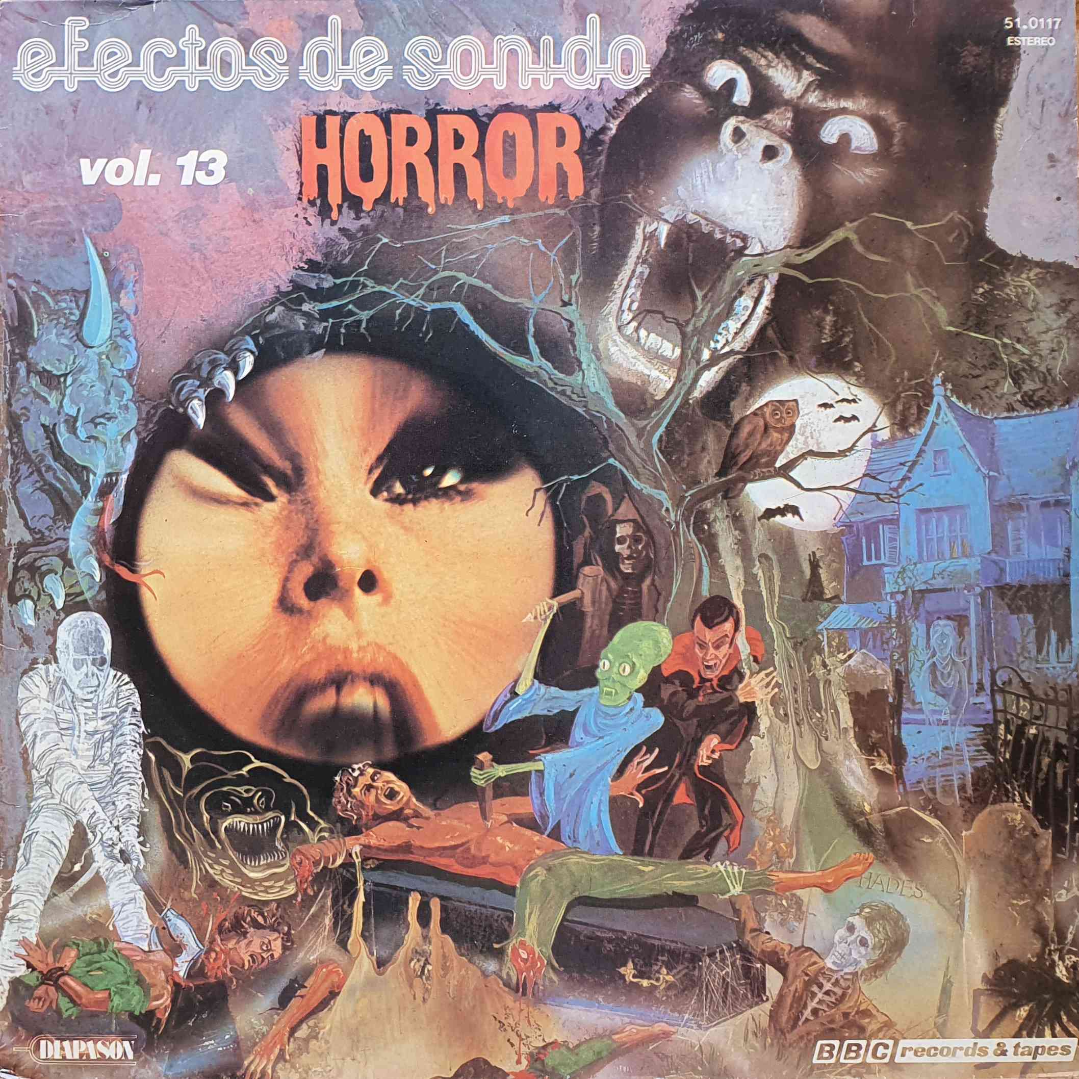 Picture of 51.0117 Efectos De Sonido Vol.13 Horror (Spanish import) by artist Various from the BBC albums - Records and Tapes library