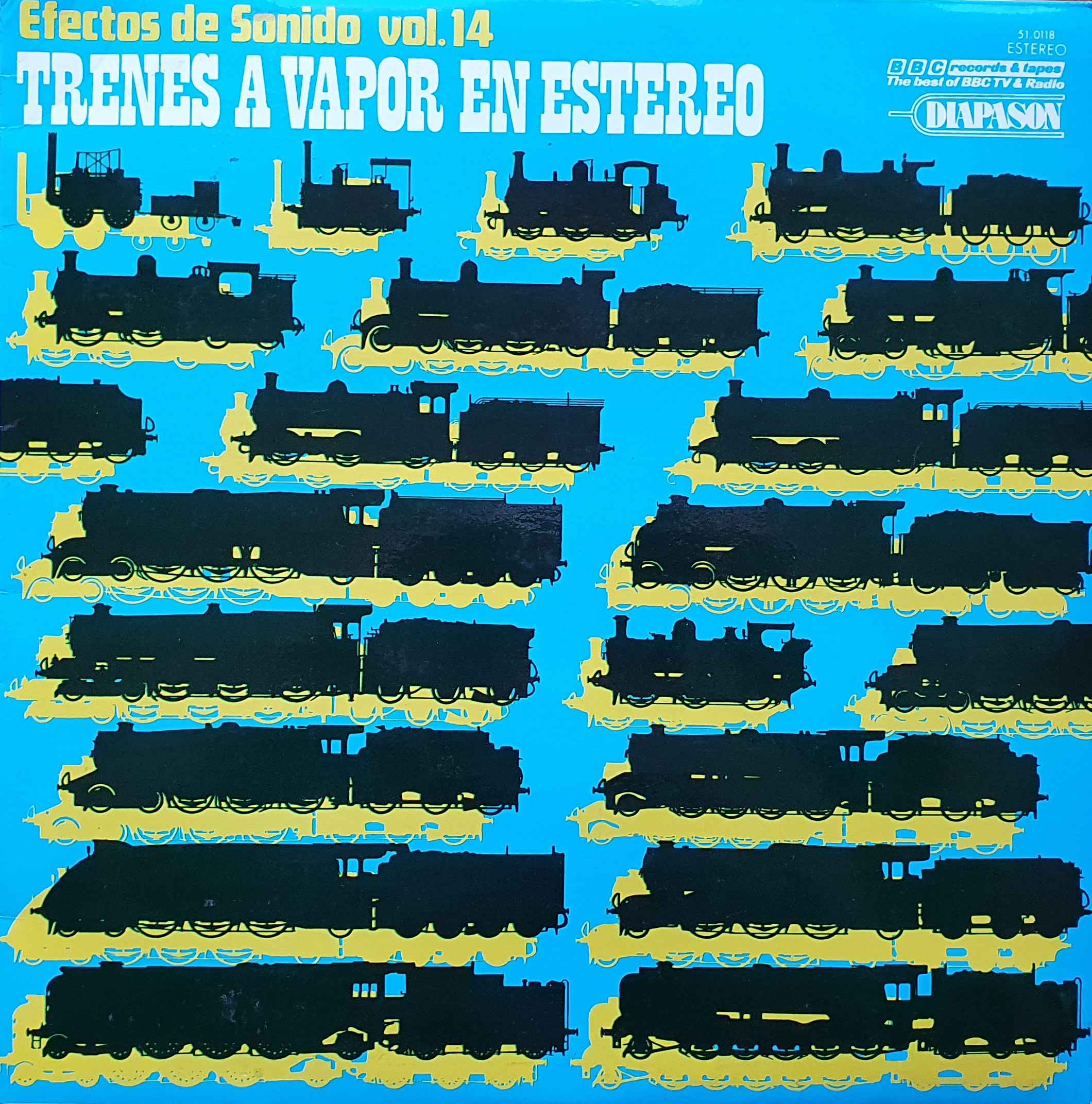 Picture of 51.0118 Trenes A Vapor En Estereo. Efectos de Sonido Vol 14 (Spanish import) by artist Various from the BBC albums - Records and Tapes library