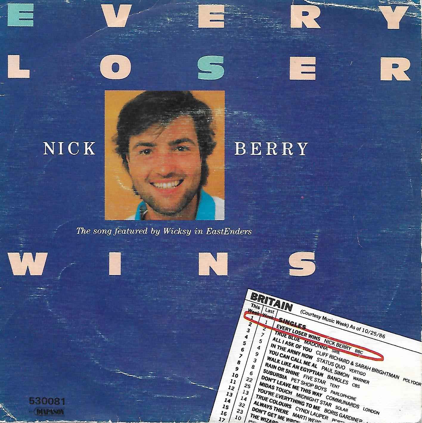 Picture of Every loser wins by artist Nick Berry from the BBC singles - Records and Tapes library