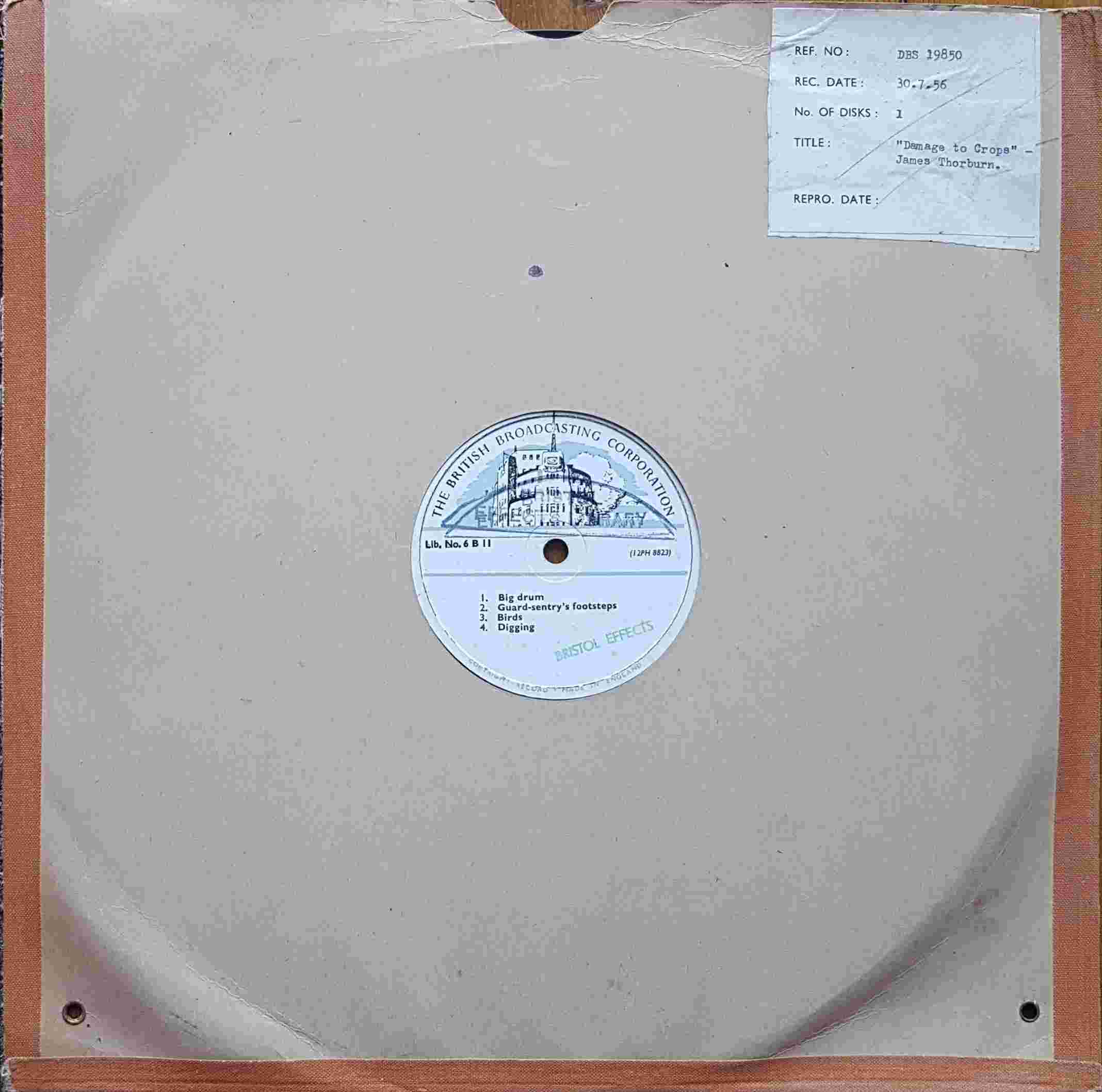 Picture of 6 B 11 Big drum by artist Not registered from the BBC 78 - Records and Tapes library