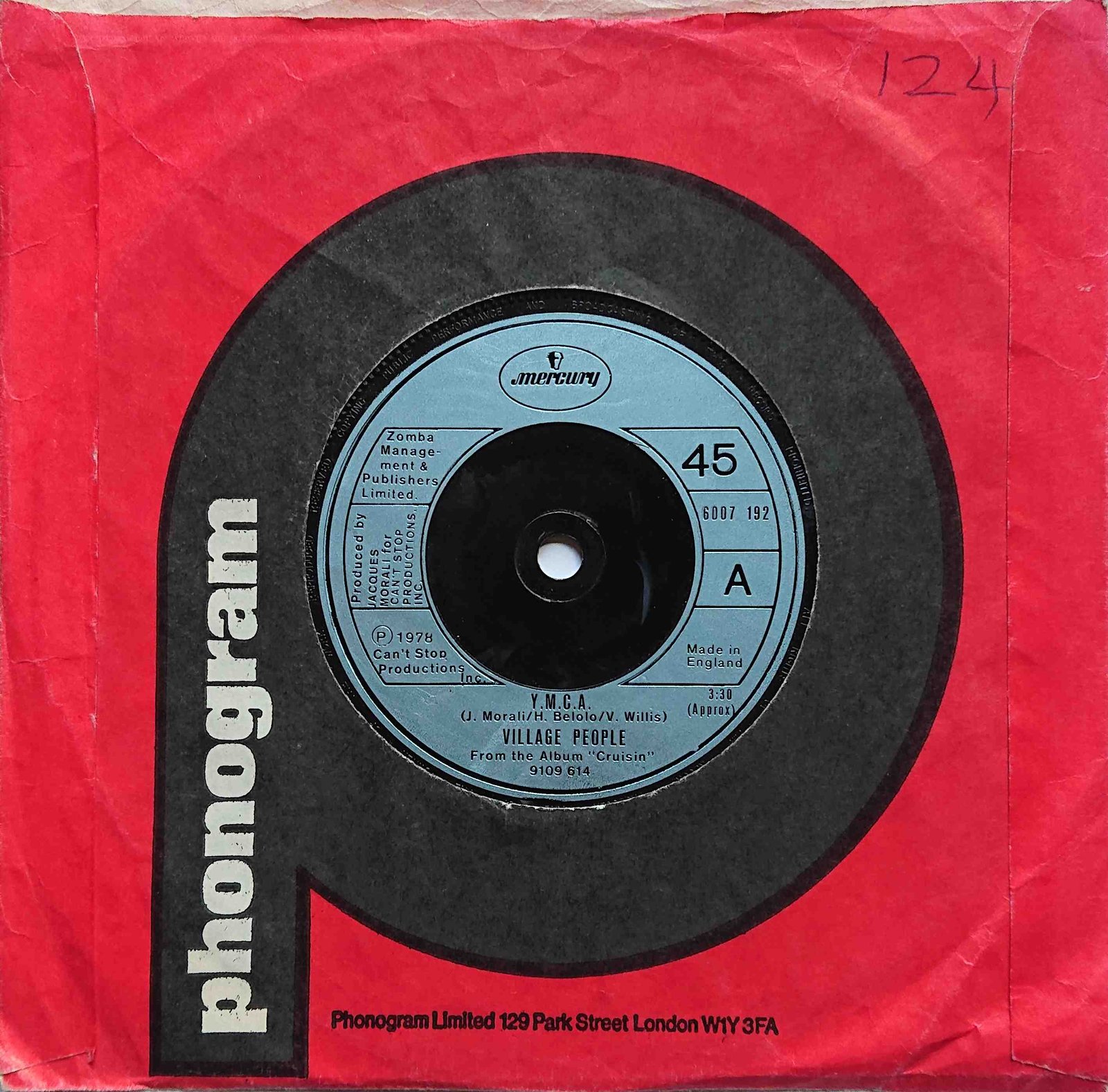6007 192 Y. M. C. A. Village People  Front cover of 6007 192