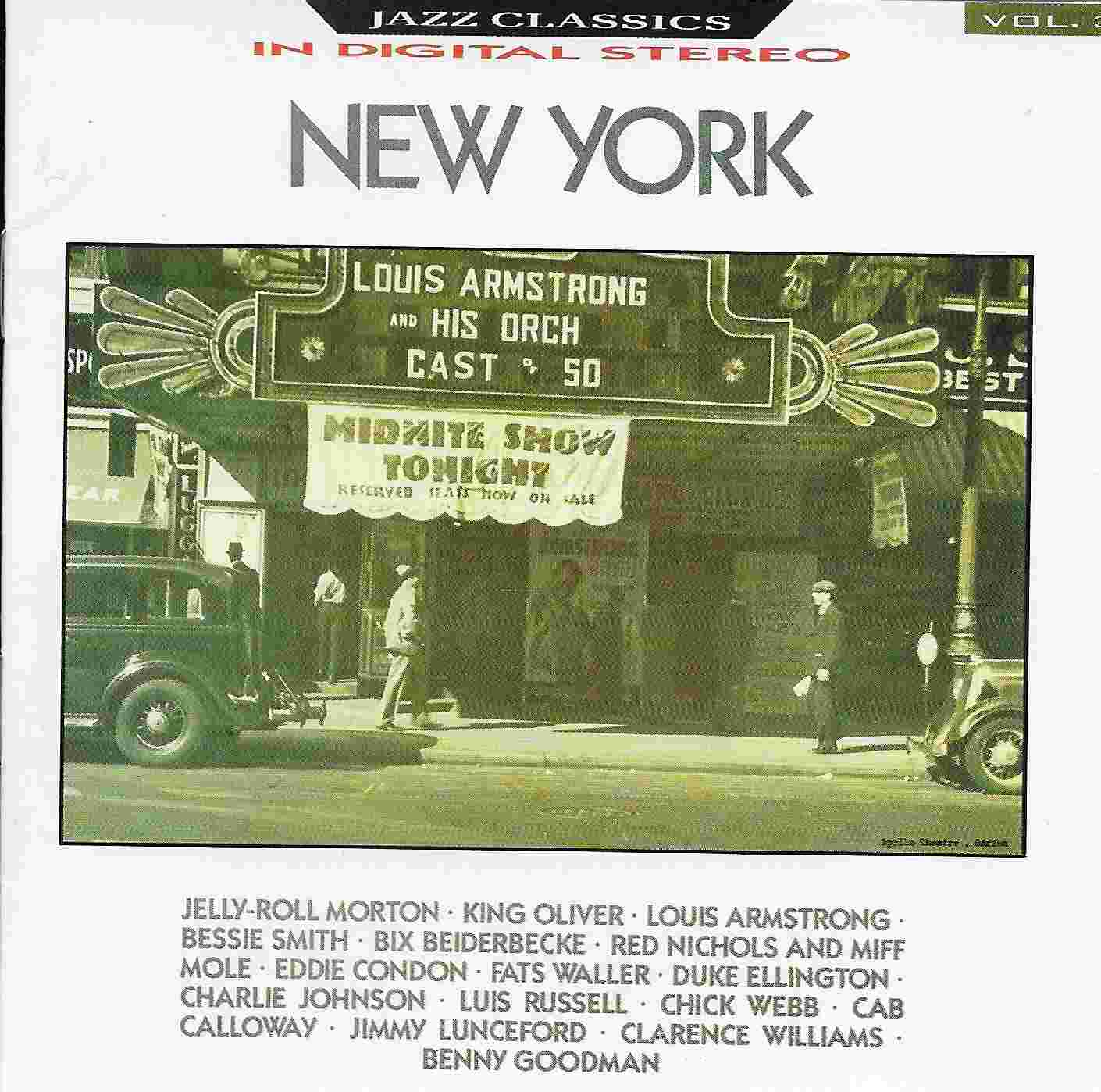 Picture of Jazz Classics - Volume 3, New York by artist Various from the BBC cds - Records and Tapes library
