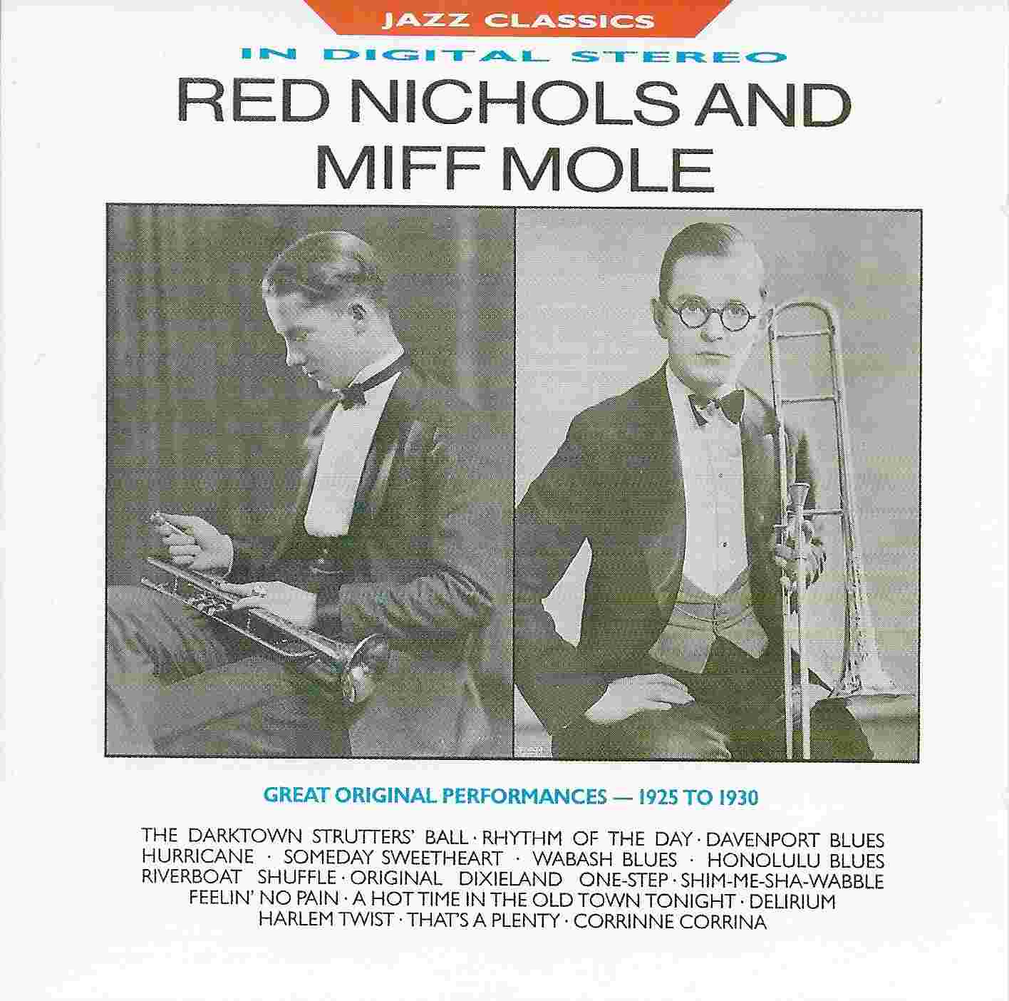 Picture of BBCCD664 Jazz classics - Red Nichols and Miff Mole by artist Nichols / Mole from the BBC cds - Records and Tapes library