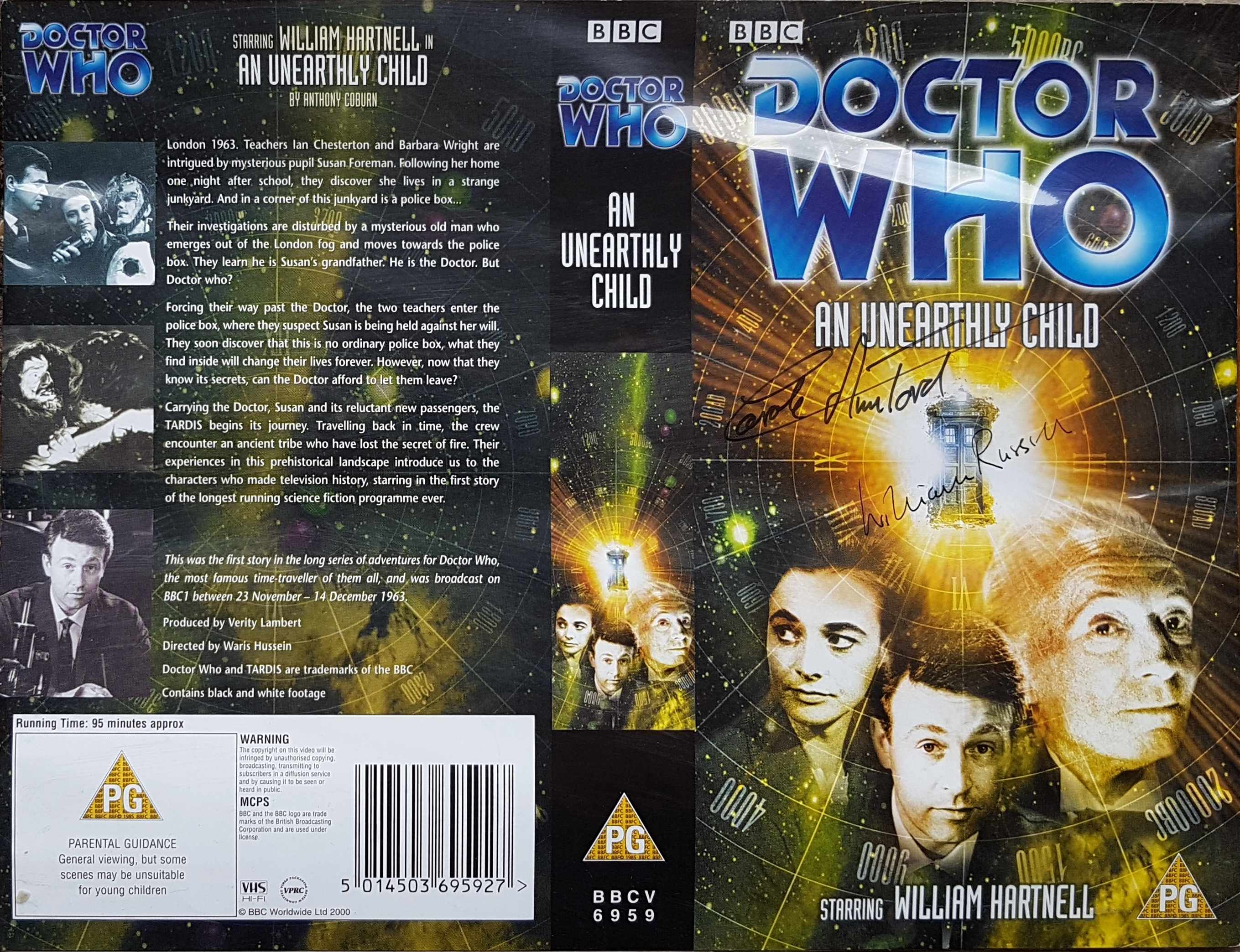 Picture of BBCV 6959 Doctor Who - An unearthly child (Autographed) by artist Anthony Coburn from the BBC videos - Records and Tapes library