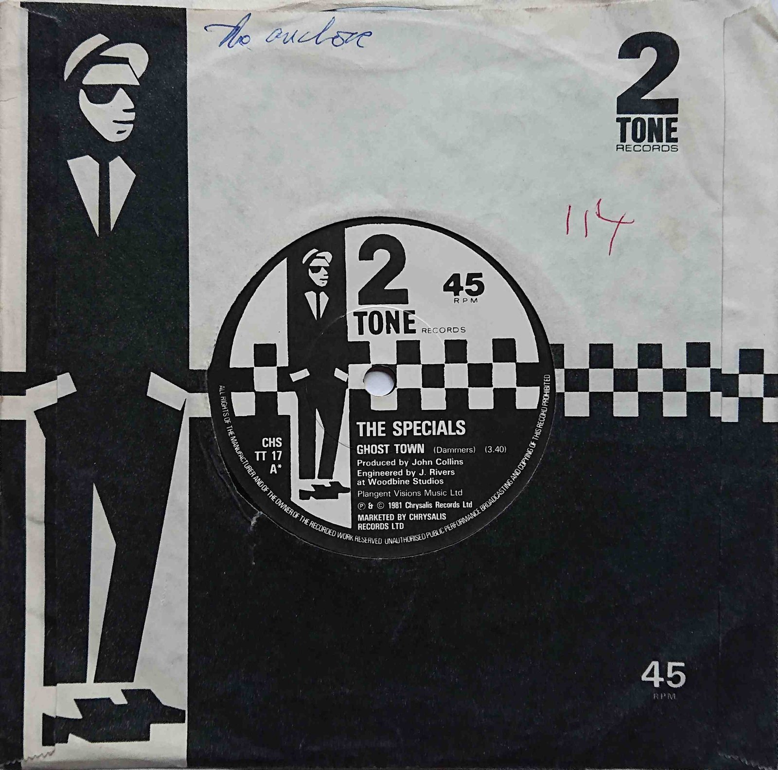 CHS TT 17 Ghost town The Specials  Front cover of CHS TT 17