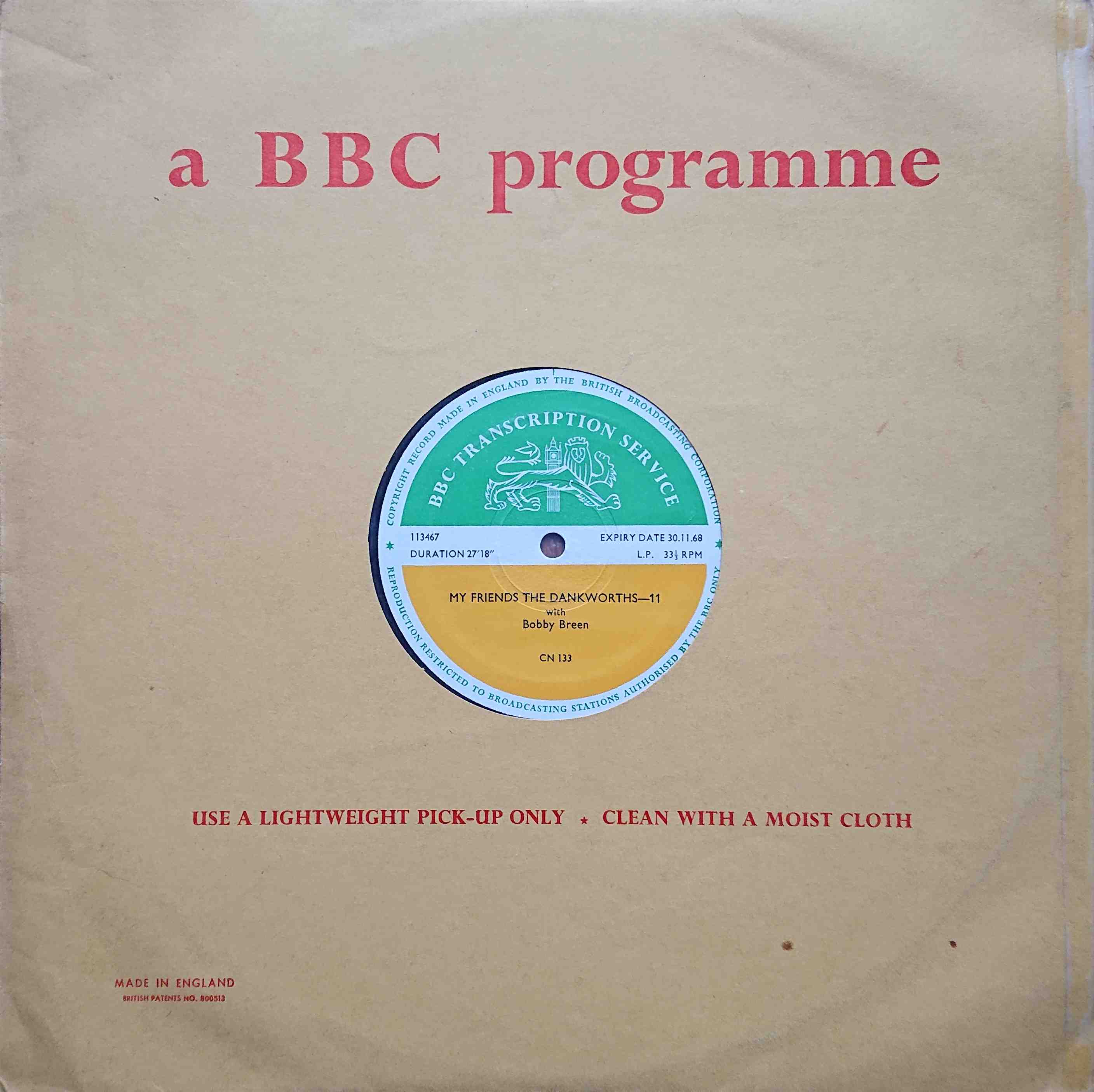 Picture of CN 133 7 My friends the Dankworths - 13 / Interlude for music 142 & 143 by artist George Brown / The harbour Lites from the BBC records and Tapes library