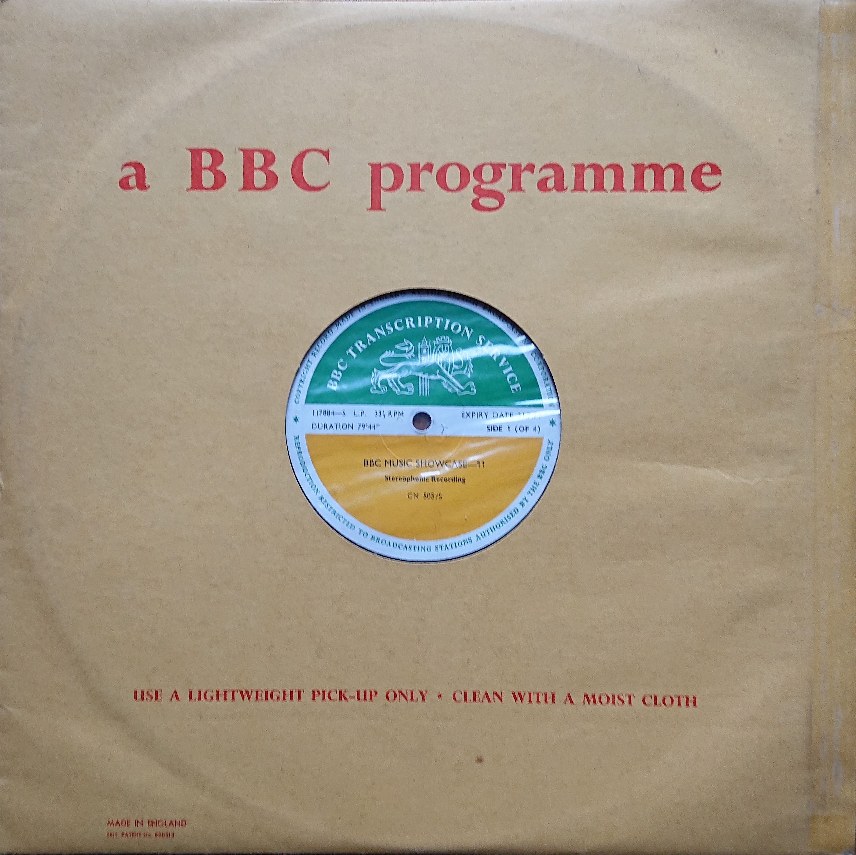 Picture of CN 505 S 21 BBC music showcase - 11 (Sides 1 & 3) by artist Various from the BBC albums - Records and Tapes library