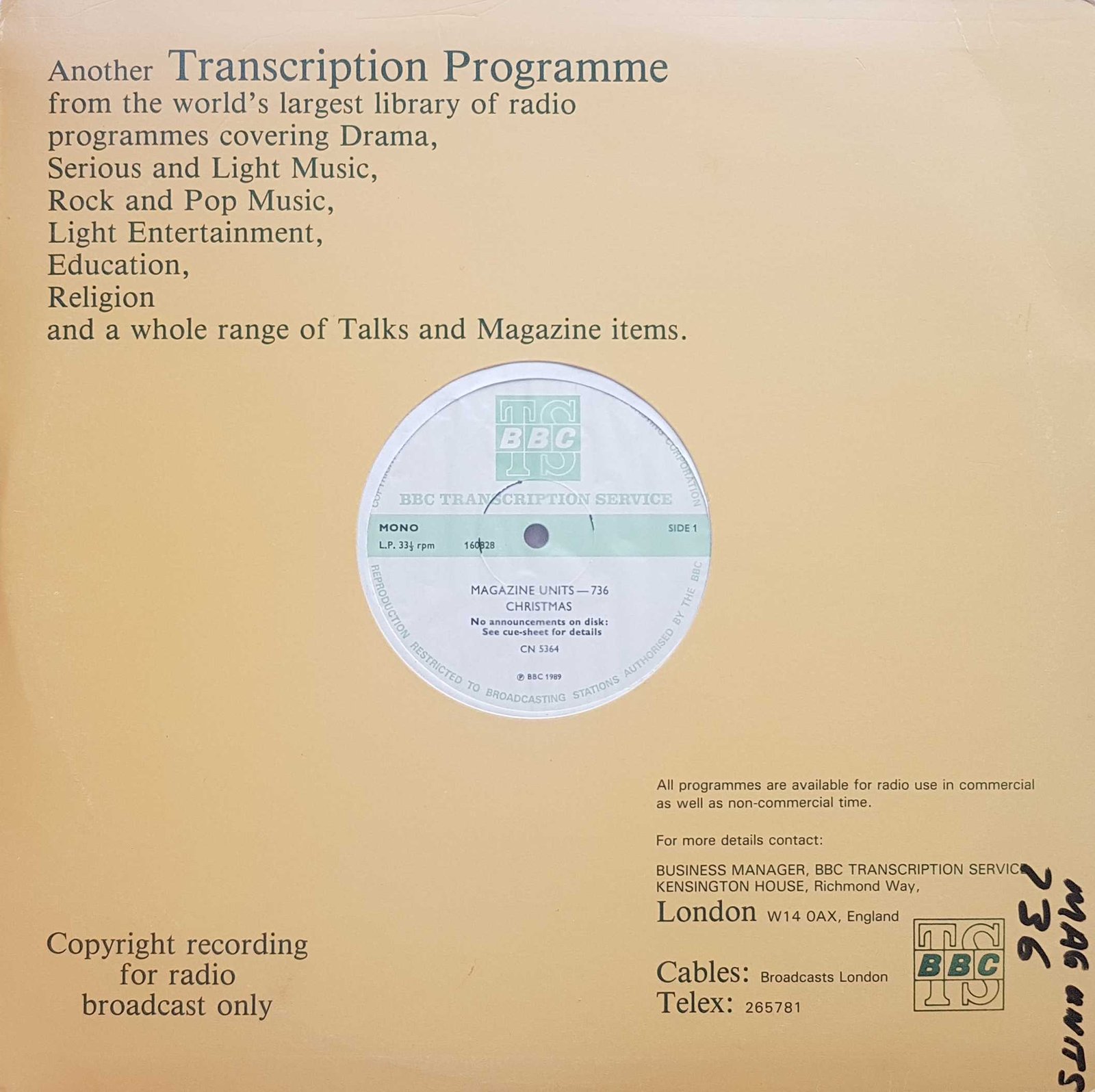 Front cover of CN 5364