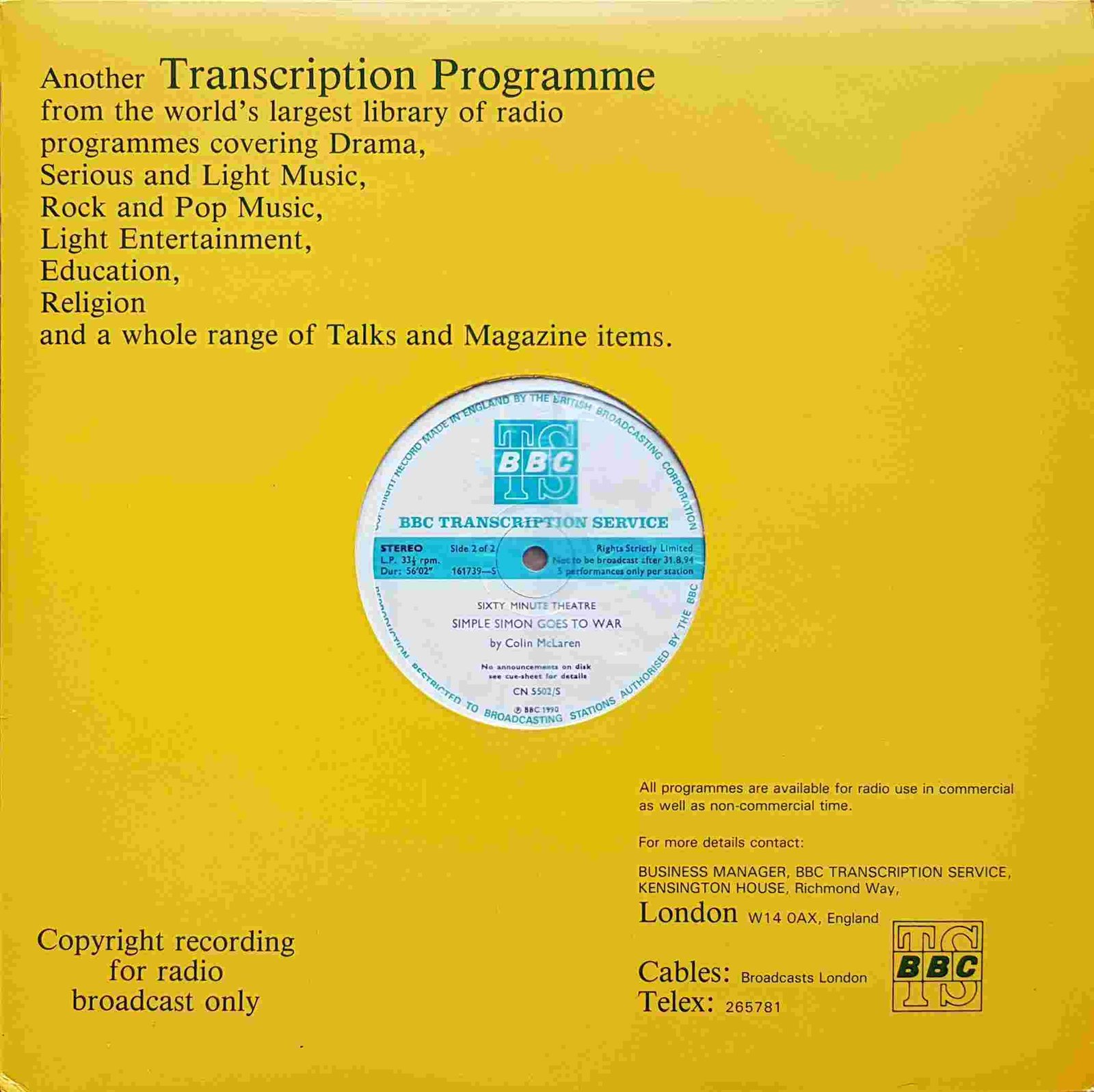 Front cover of CN 5502 S 2