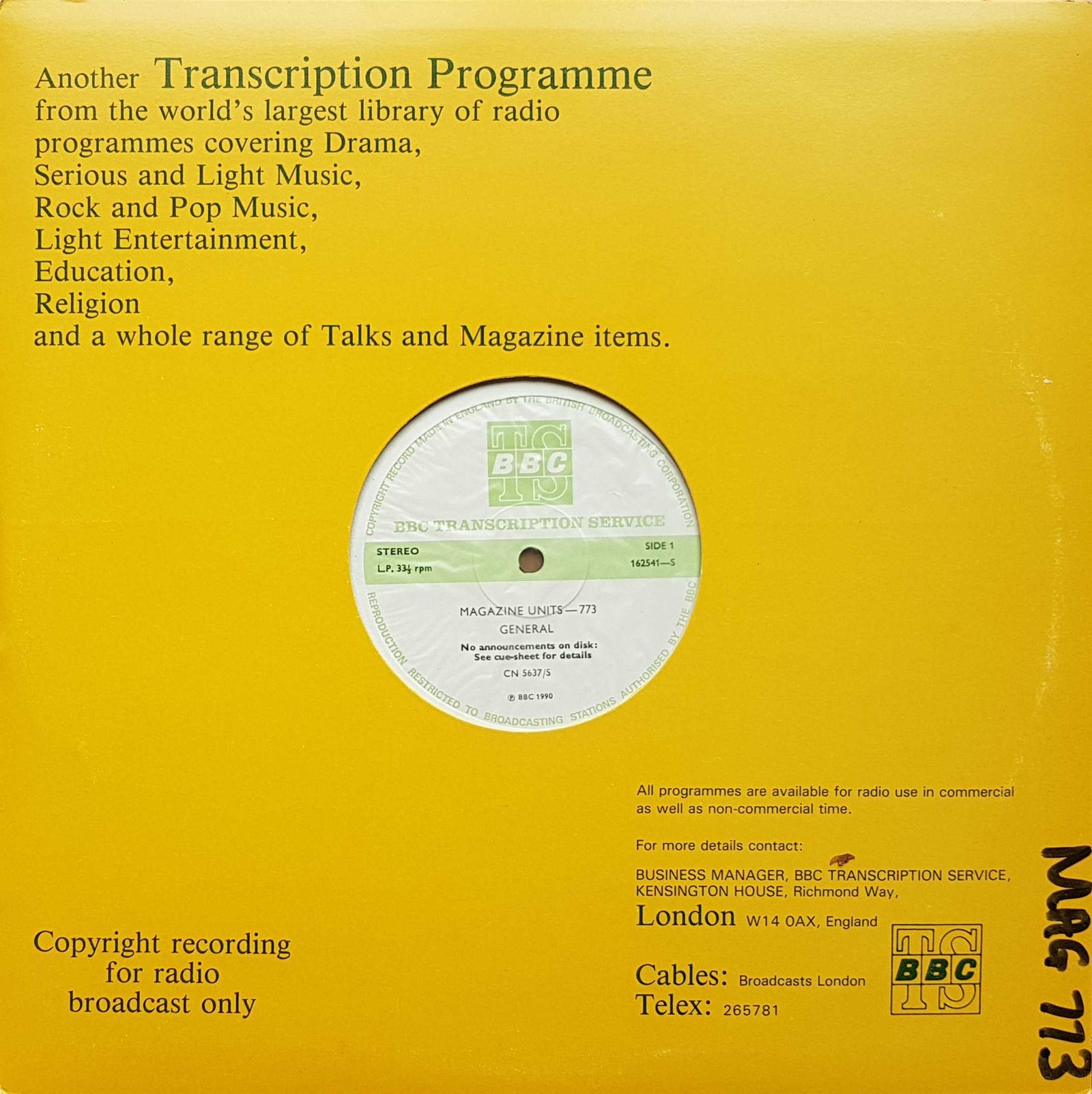 Front cover of CN 5637 S