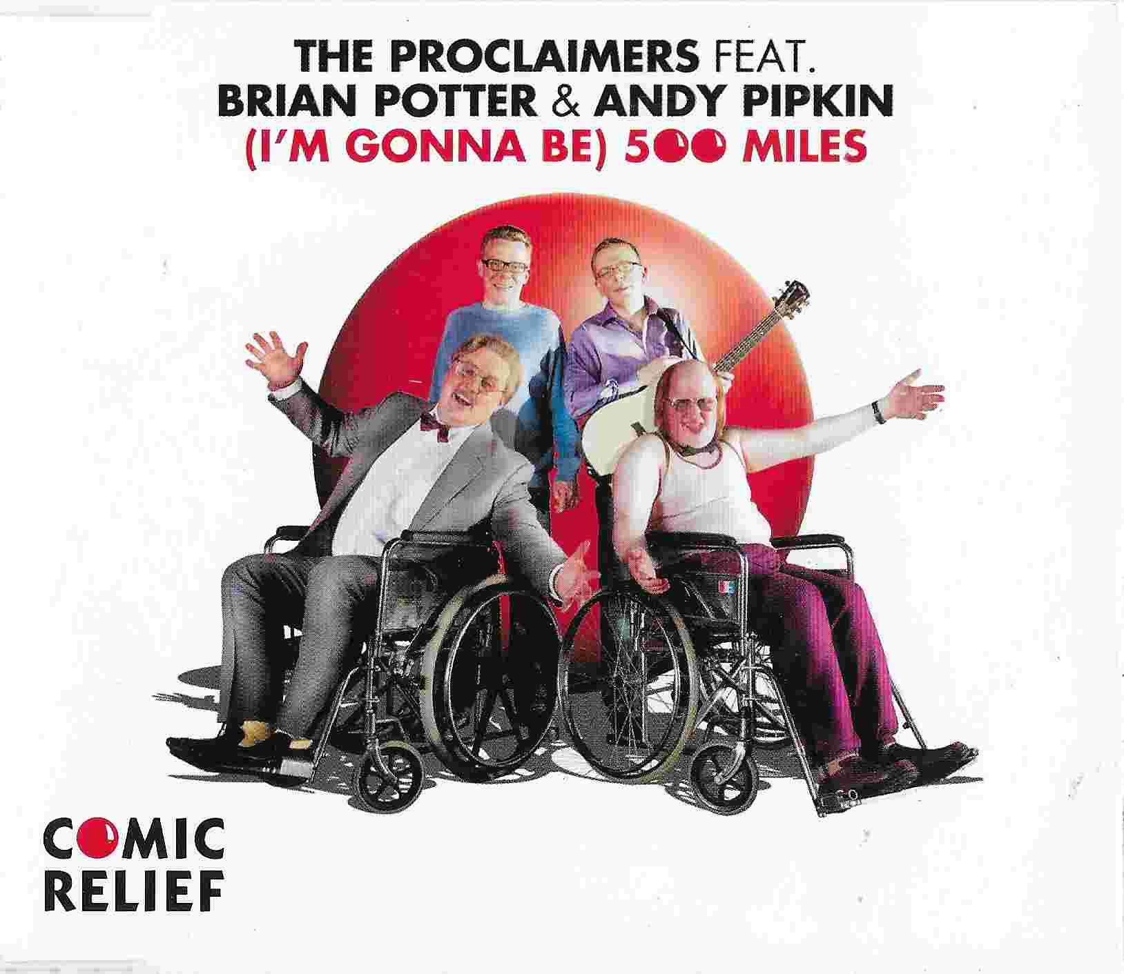 Picture of COMICCD 01 (I'm gonna be) 500 miles - Comic relief by artist The Proclaimers featuring Brian Potter and Andy Pipkin 