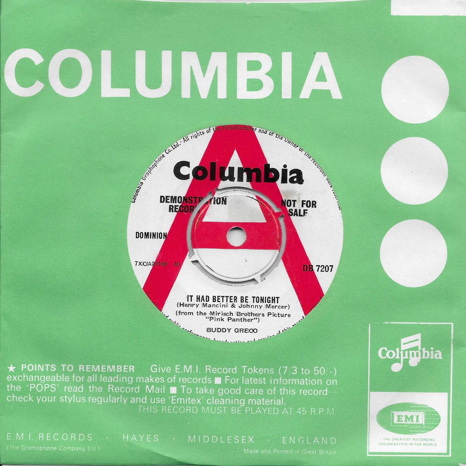 Front cover of DB 7207