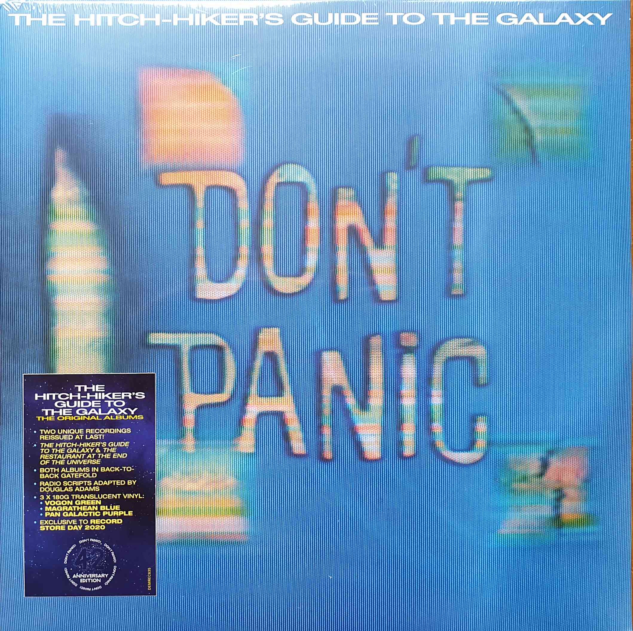 Picture of DEMREC 635 The hitch-hiker's guide to the galaxy / The restaurant at the end of the universe (Limited edition coloured vinyl RSD 2020) by artist Douglas Adams from the BBC albums - Records and Tapes library