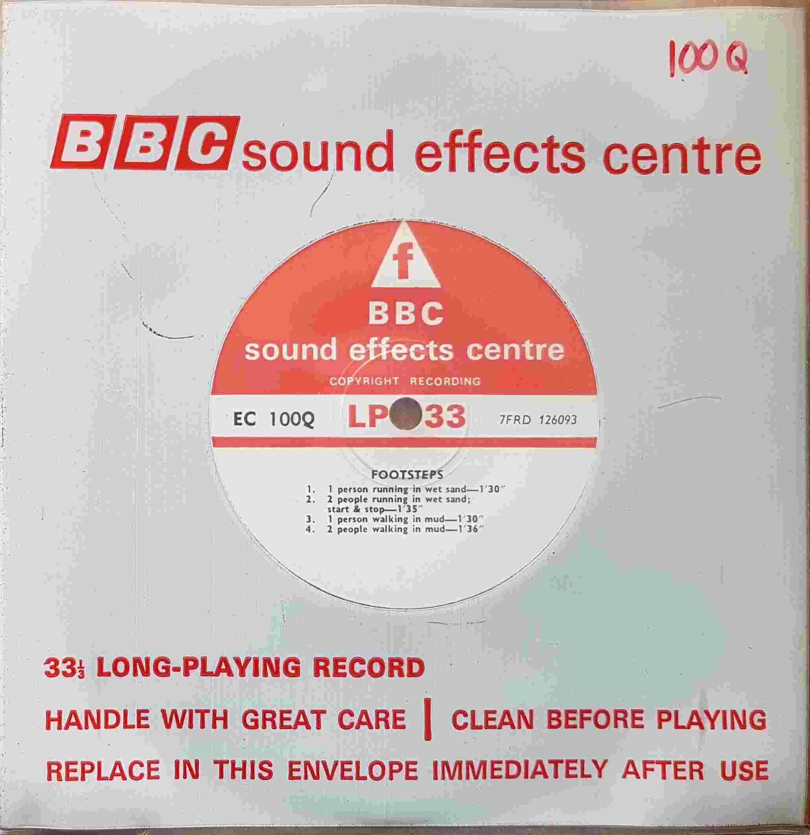 EC 100Q Footsteps Not registered from the BBC singles - Records and Tapes library Picture of EC 100Q Footsteps by artist Not registered from the BBC singles - Records and Tapes library