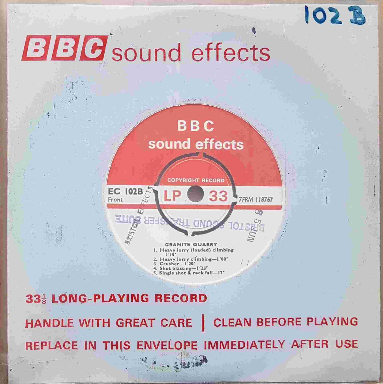 EC 102B Granite Quarry Not registered from the BBC singles - Records and Tapes library Picture of EC 102B Granite Quarry by artist Not registered from the BBC singles - Records and Tapes library