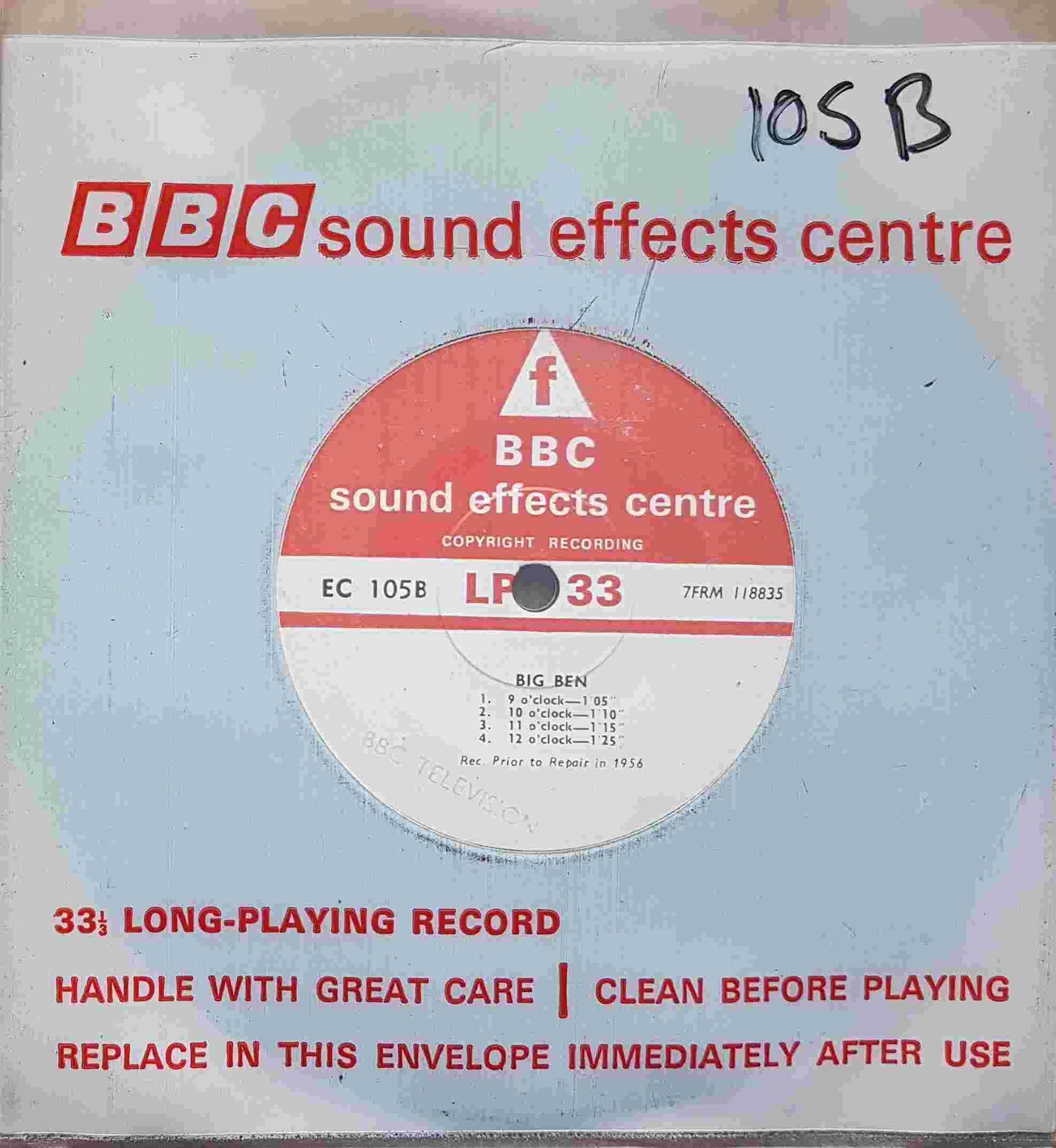 Picture of Big Ben / Time signals & Clocks by artist Not registered from the BBC singles - Records and Tapes library