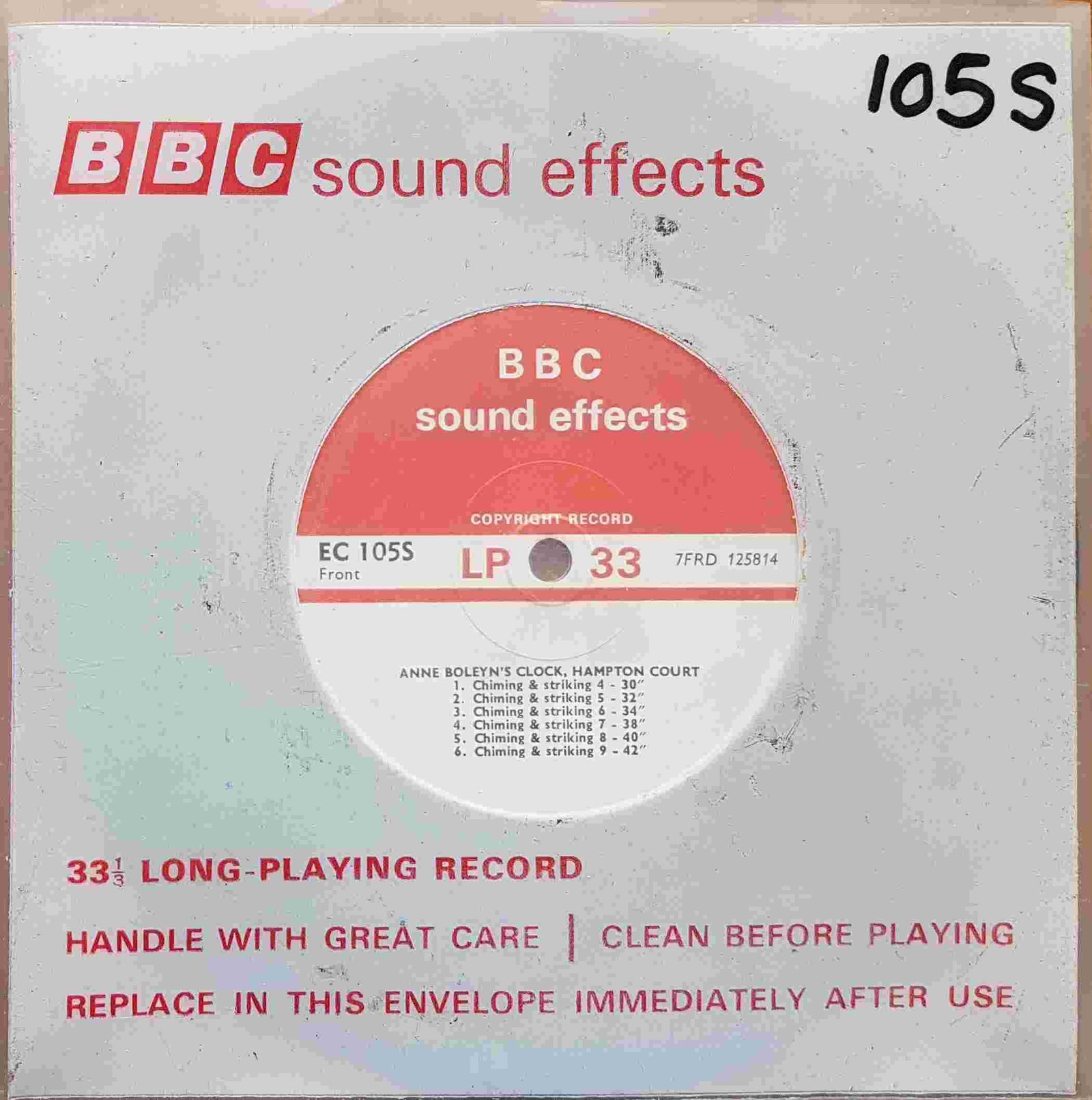 EC 105S Anne Boleyn's clock, Hampton Court Not registered from the BBC singles - Records and Tapes library Picture of EC 105S Anne Boleyn's clock, Hampton Court by artist Not registered from the BBC singles - Records and Tapes library