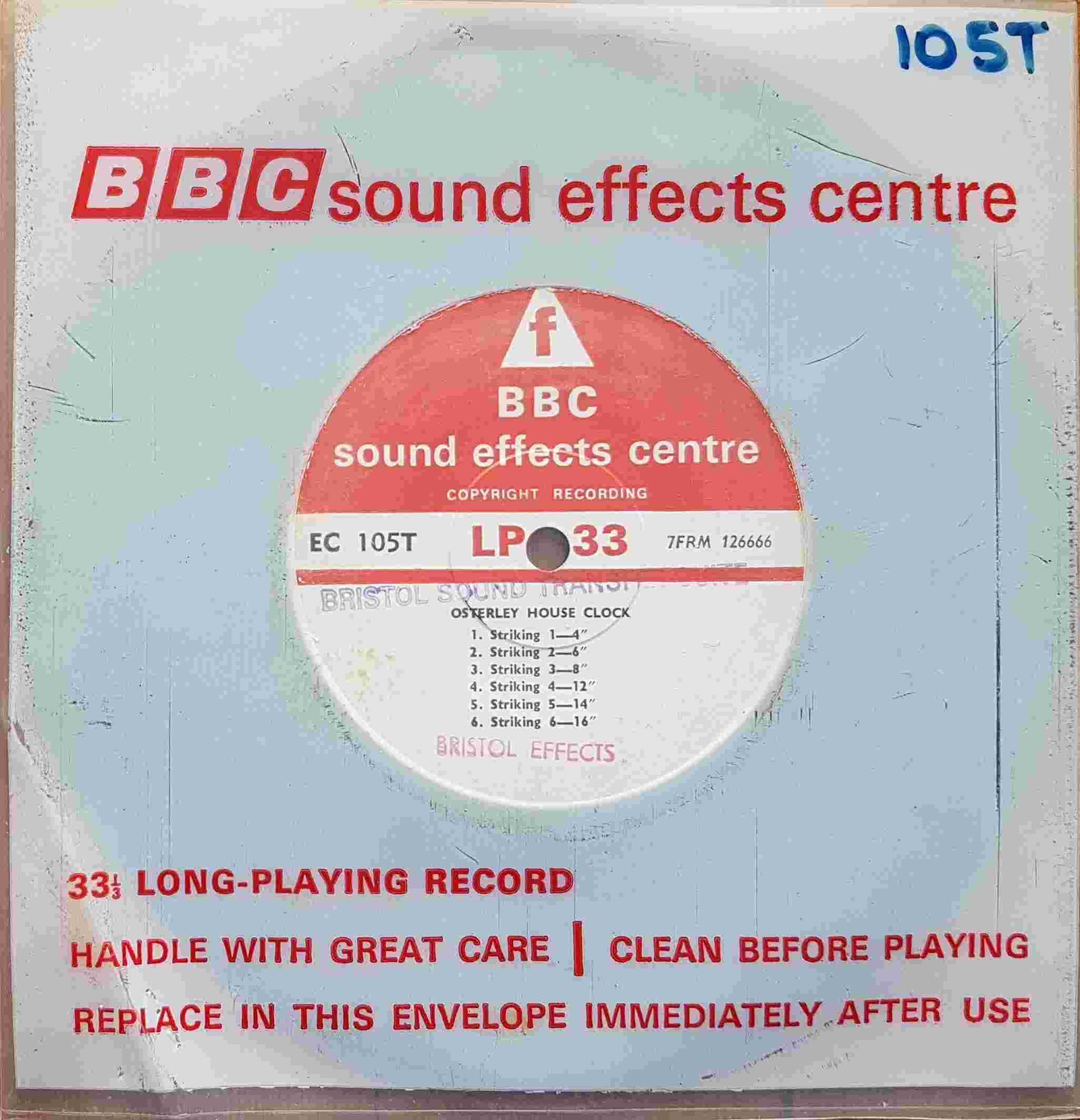 Picture of EC 105T Osterley House clock by artist Not registered from the BBC singles - Records and Tapes library