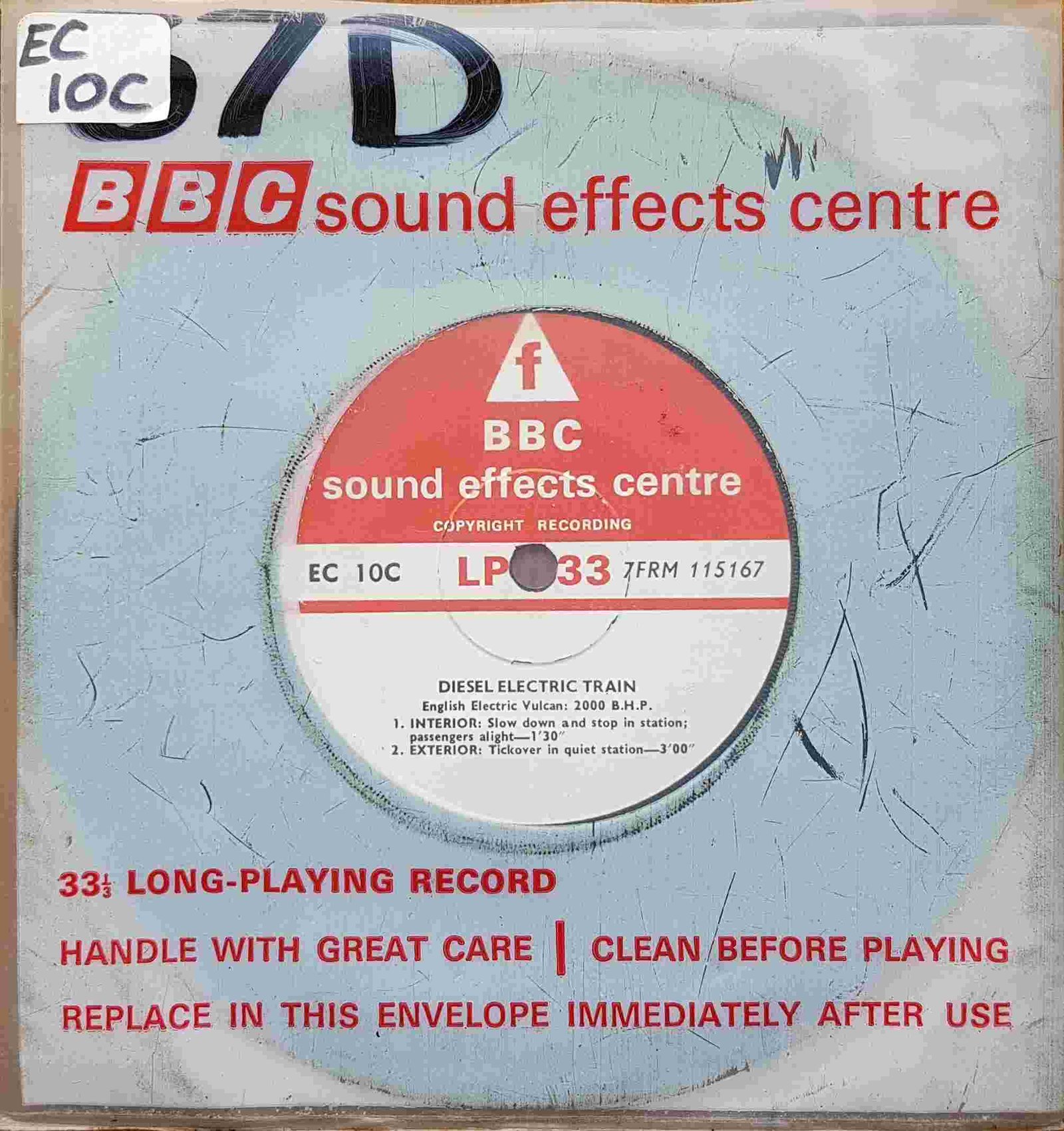 Picture of EC 10C Diesel electric train English Electric Vulcan 2000 B.H.P. by artist Not registered from the BBC records and Tapes library