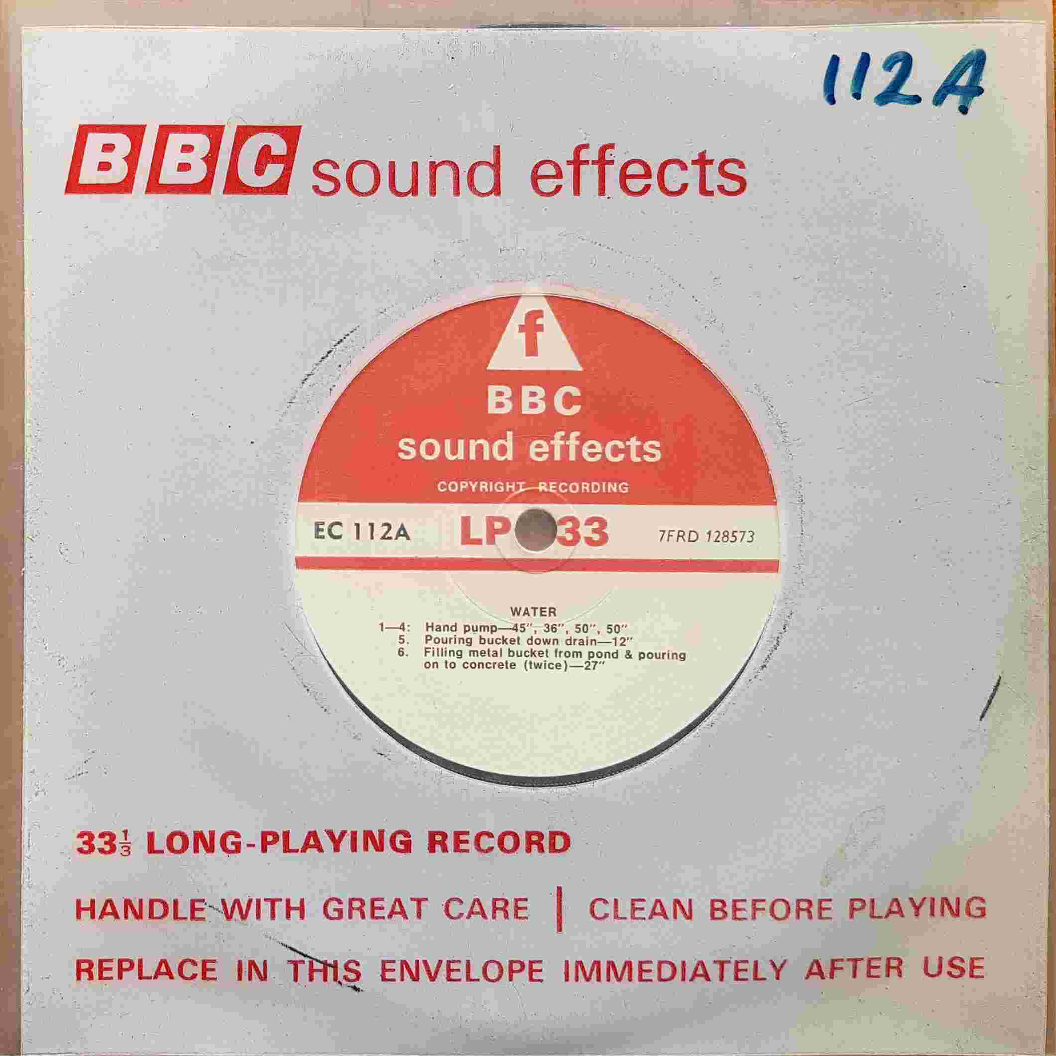 Picture of EC 112A Water by artist Not registered from the BBC singles - Records and Tapes library