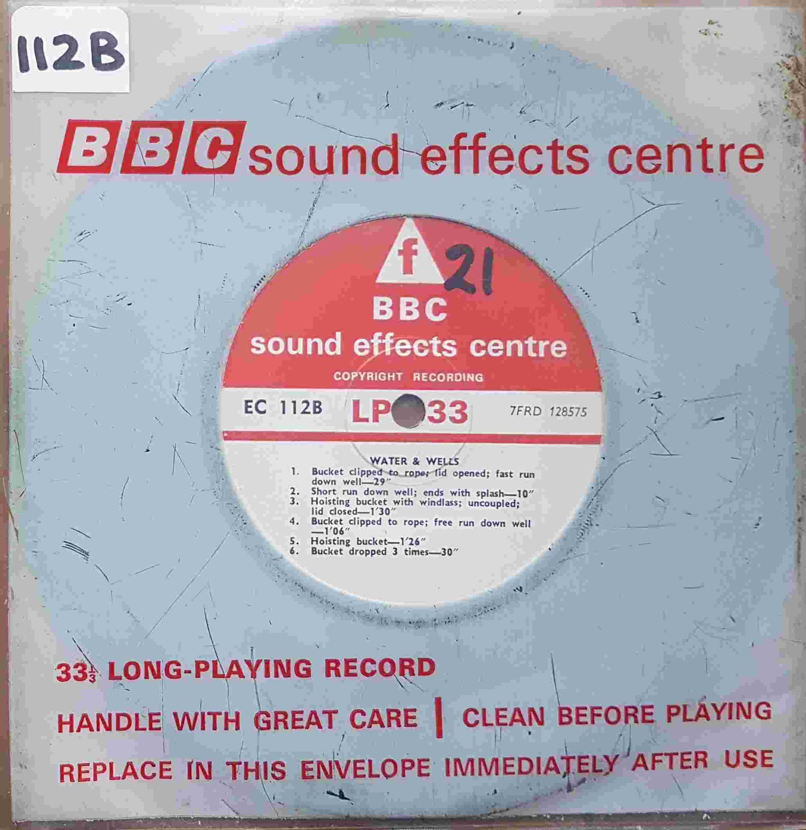 EC 112B Water & wells / Water Not registered from the BBC singles - Records and Tapes library Picture of EC 112B Water & wells / Water by artist Not registered from the BBC singles - Records and Tapes library