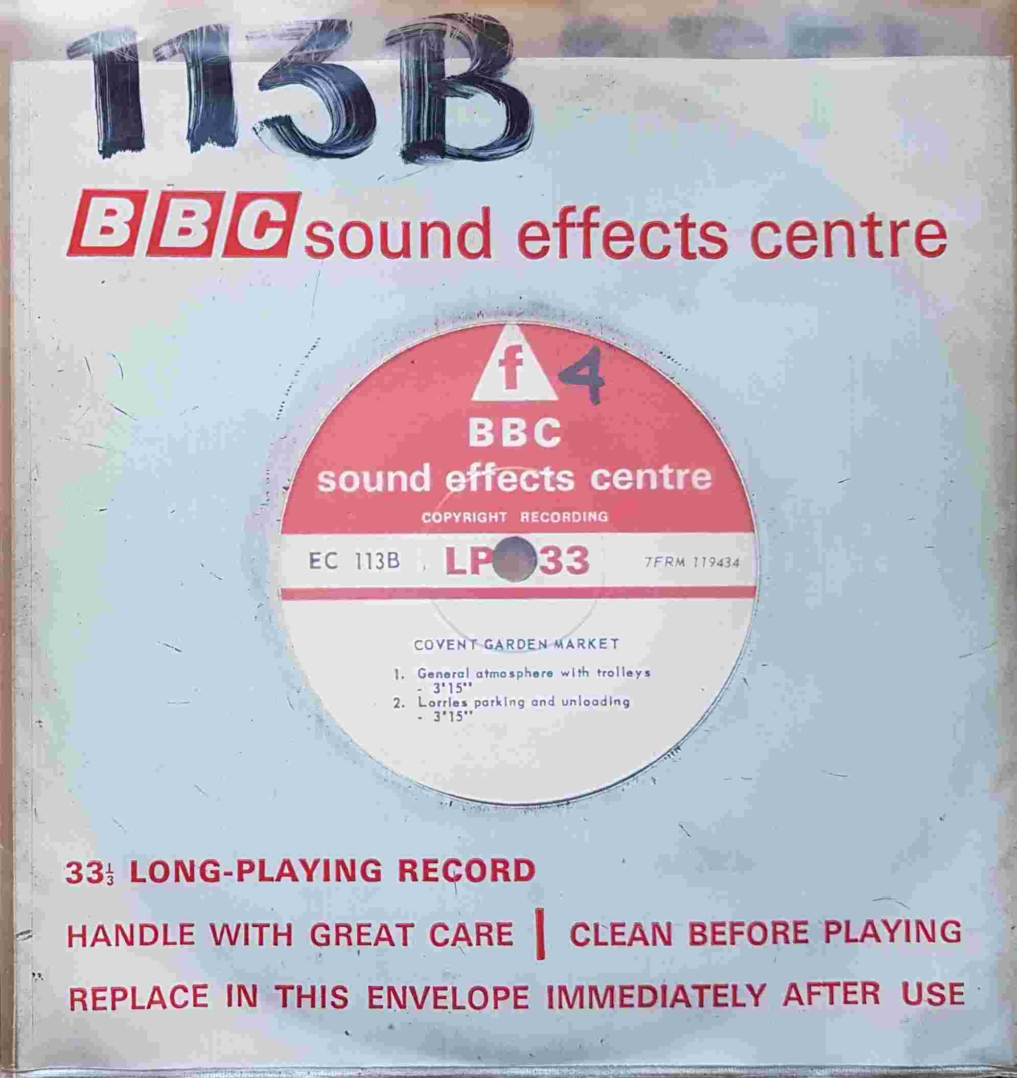 Picture of EC 113B Covent Garden Market / Aylesbury Market by artist Not registered from the BBC singles - Records and Tapes library