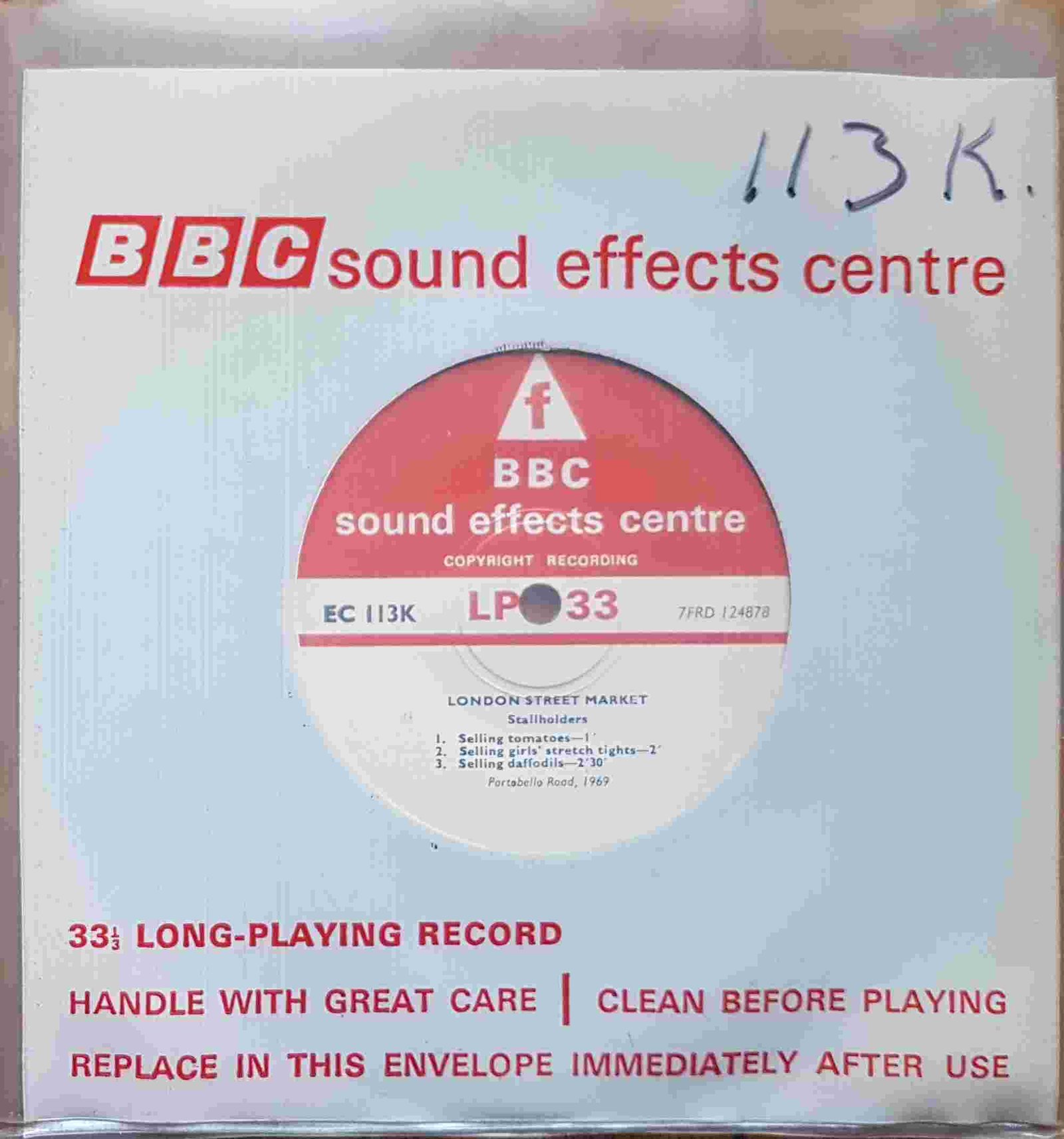 EC 113K London street market: Stallholders Not registered from the BBC singles - Records and Tapes library Picture of EC 113K London street market: Stallholders by artist Not registered from the BBC singles - Records and Tapes library