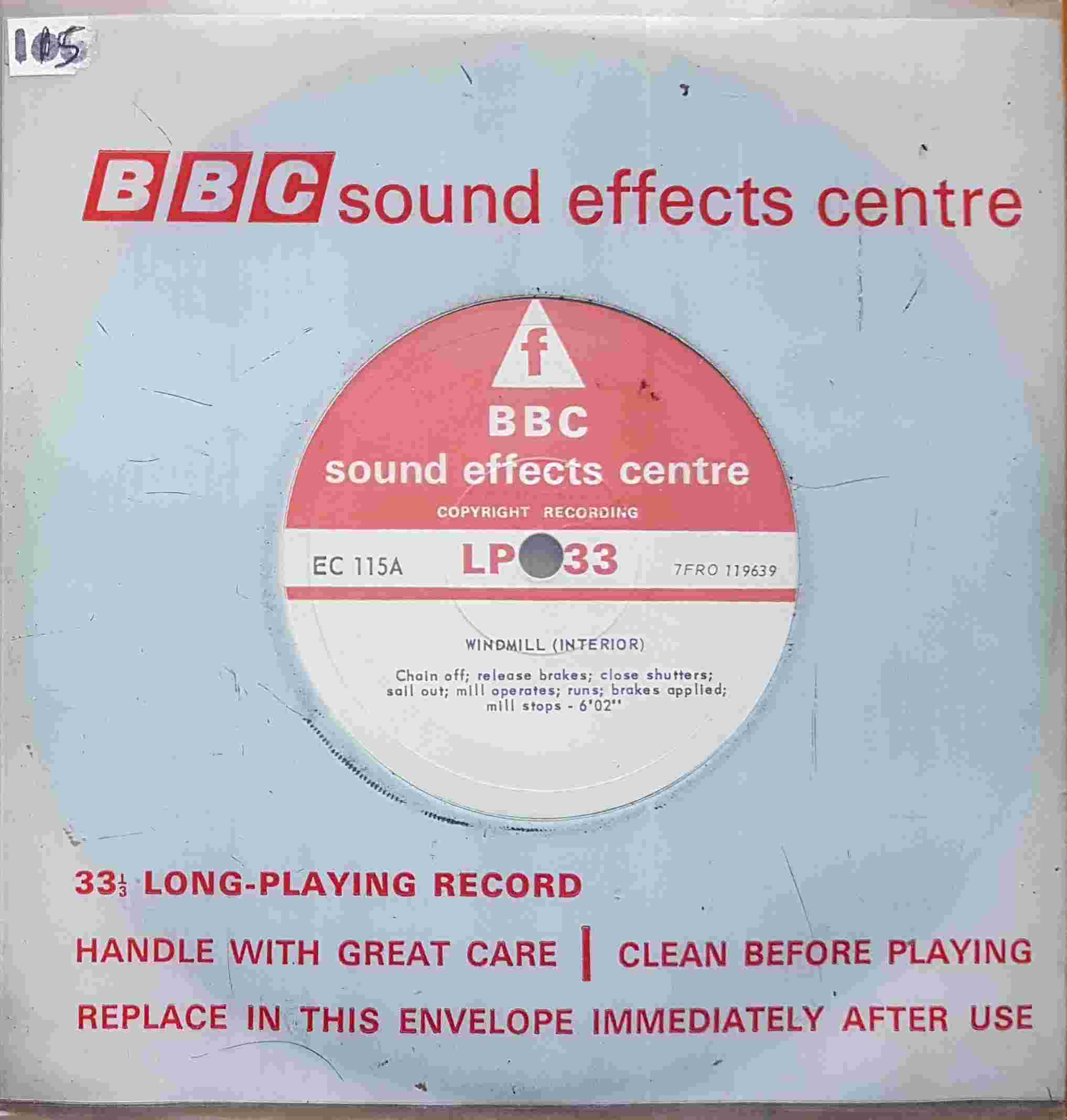 Picture of EC 115A Windmill by artist Not registered from the BBC singles - Records and Tapes library