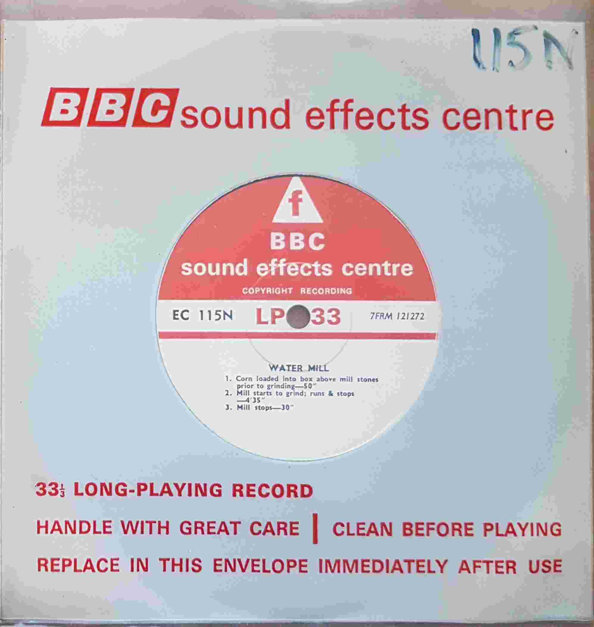 Picture of EC 115N Water mill by artist Not registered from the BBC singles - Records and Tapes library