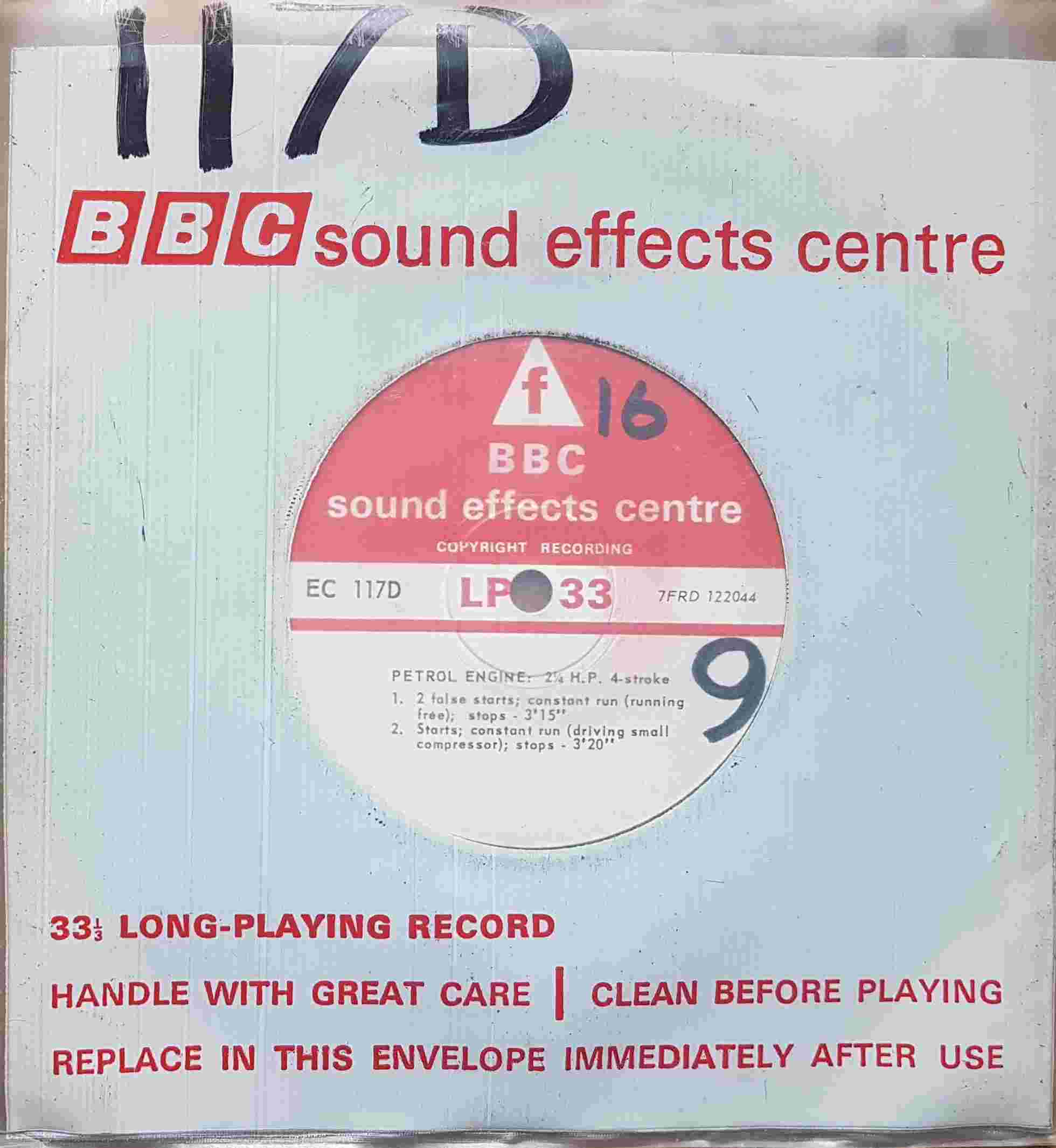 Picture of EC 117D Engines by artist Not registered from the BBC singles - Records and Tapes library