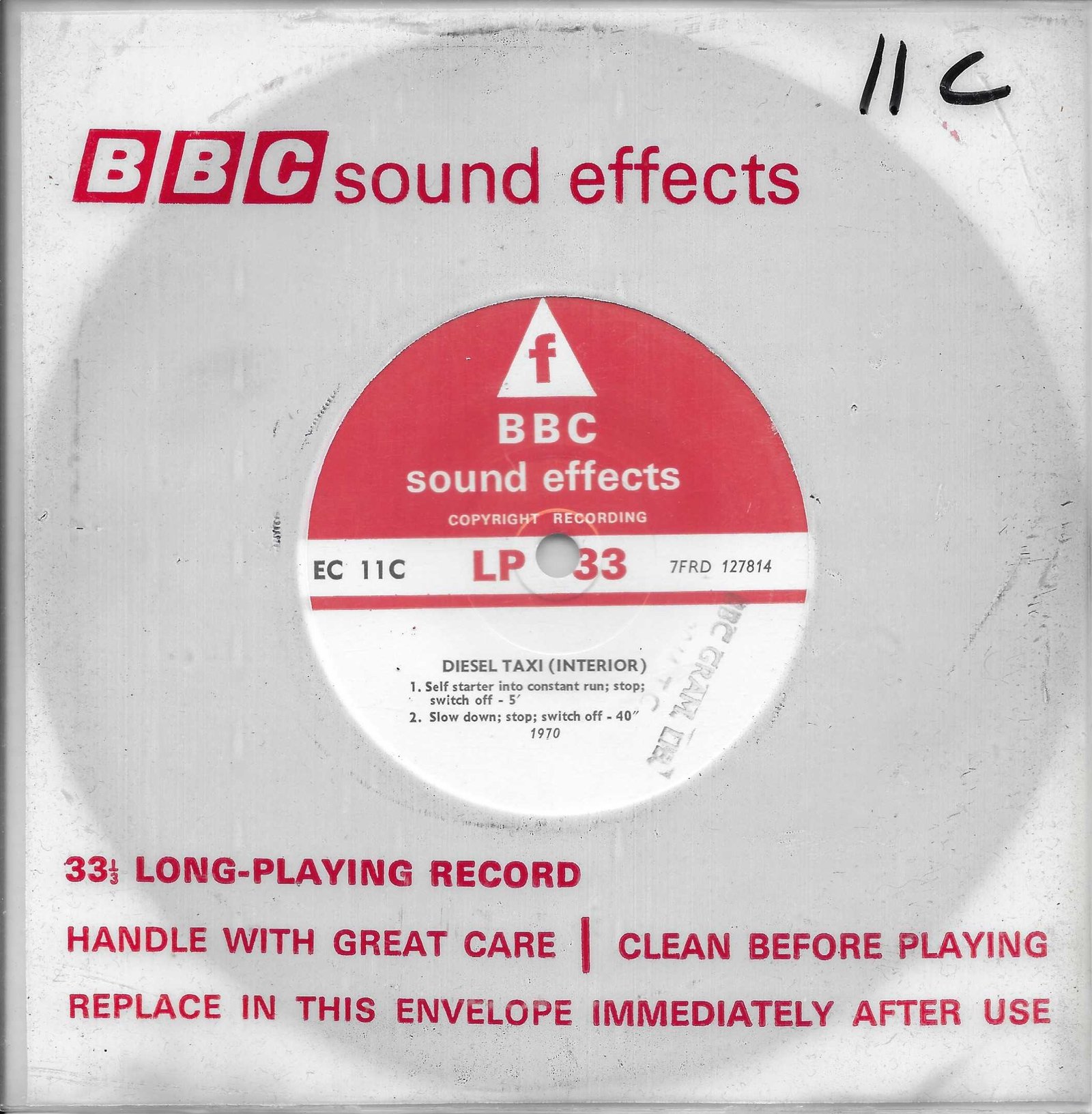 EC 11C Diesel taxi (Interior) Not registered from the BBC singles - Records and Tapes library Picture of EC 11C Diesel taxi (Interior) by artist Not registered from the BBC singles - Records and Tapes library