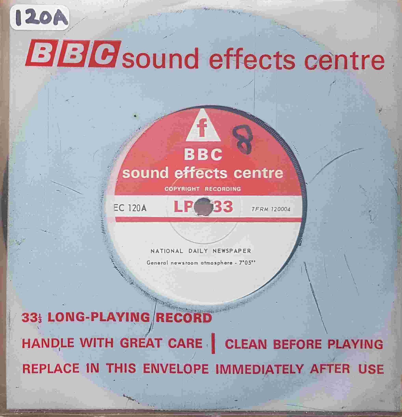 EC 120A National daily newpaper Not registered from the BBC singles - Records and Tapes library Picture of EC 120A National daily newpaper by artist Not registered from the BBC singles - Records and Tapes library