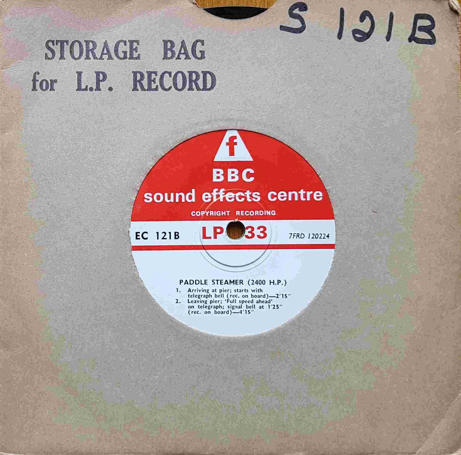 EC 121B Paddle steamer (2400 H. P.) Not registered from the BBC singles - Records and Tapes library Picture of EC 121B Paddle steamer (2400 H. P.) by artist Not registered from the BBC singles - Records and Tapes library