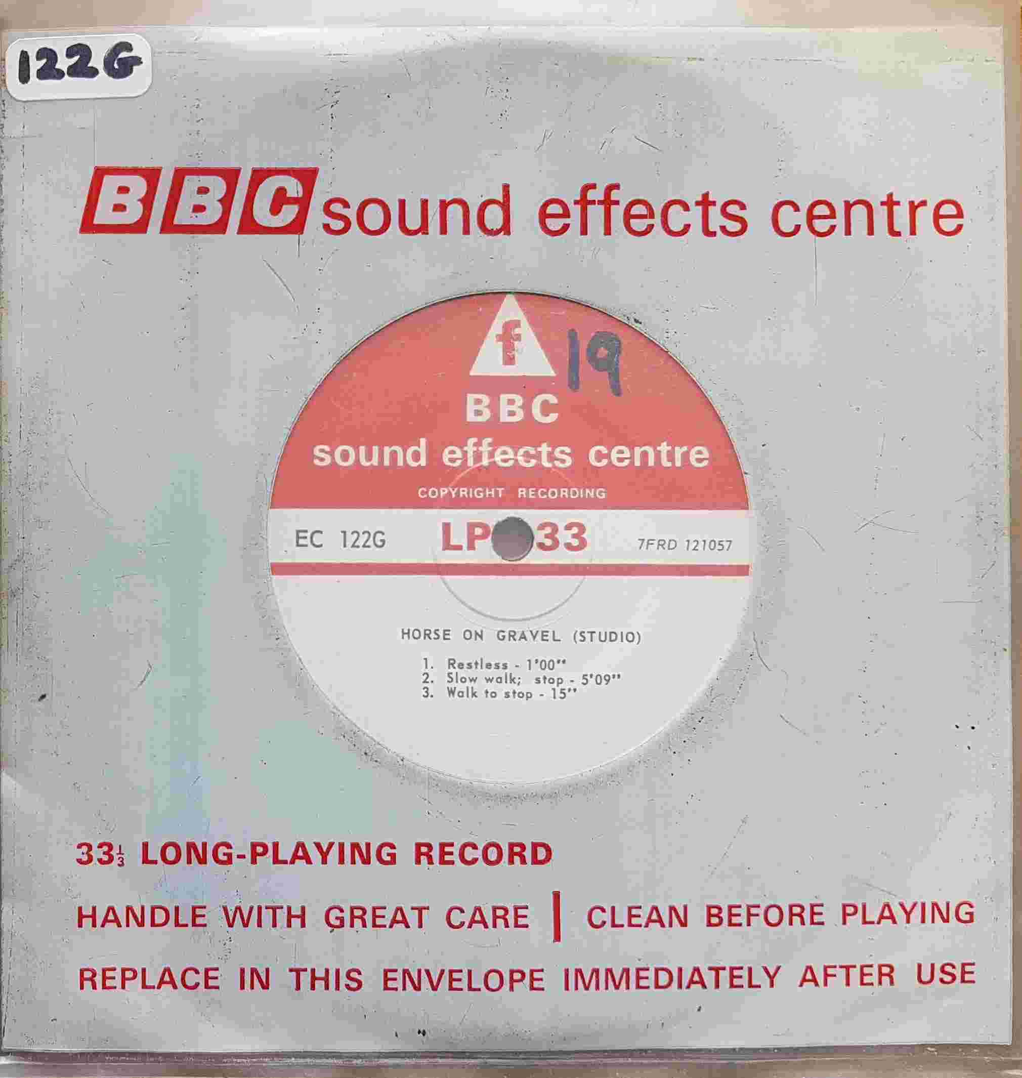 Picture of EC 122G Horse on gravel (Studio) by artist Not registered from the BBC singles - Records and Tapes library