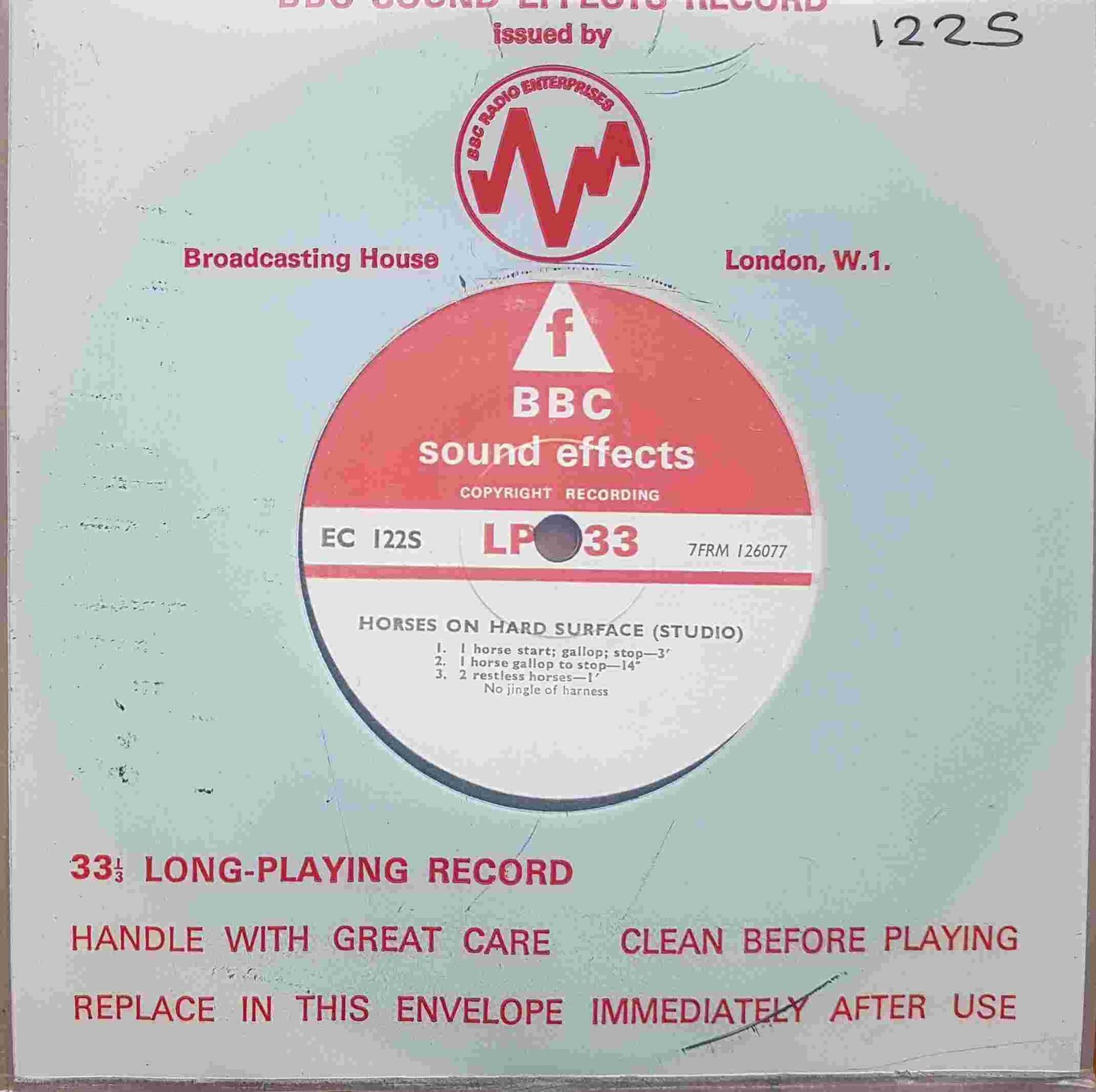 EC 122S Horse on hard surface (Studio) Not registered from the BBC singles - Records and Tapes library Picture of EC 122S Horse on hard surface (Studio) by artist Not registered from the BBC singles - Records and Tapes library