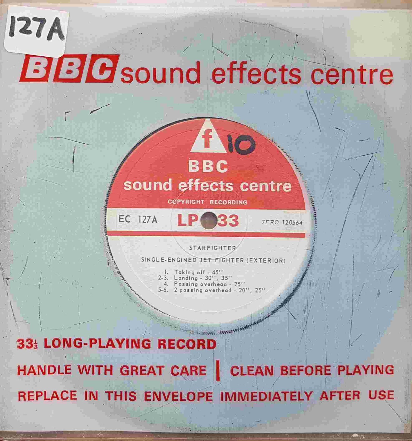 EC 127A Starfighter - Single-engined jet fighter Not registered from the BBC singles - Records and Tapes library Picture of EC 127A Starfighter - Single-engined jet fighter by artist Not registered from the BBC singles - Records and Tapes library