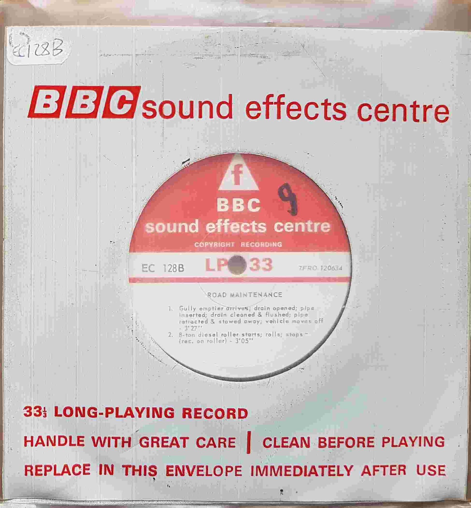 Picture of EC 128B Road maintenance / Road re-surfacing by artist Not registered from the BBC singles - Records and Tapes library